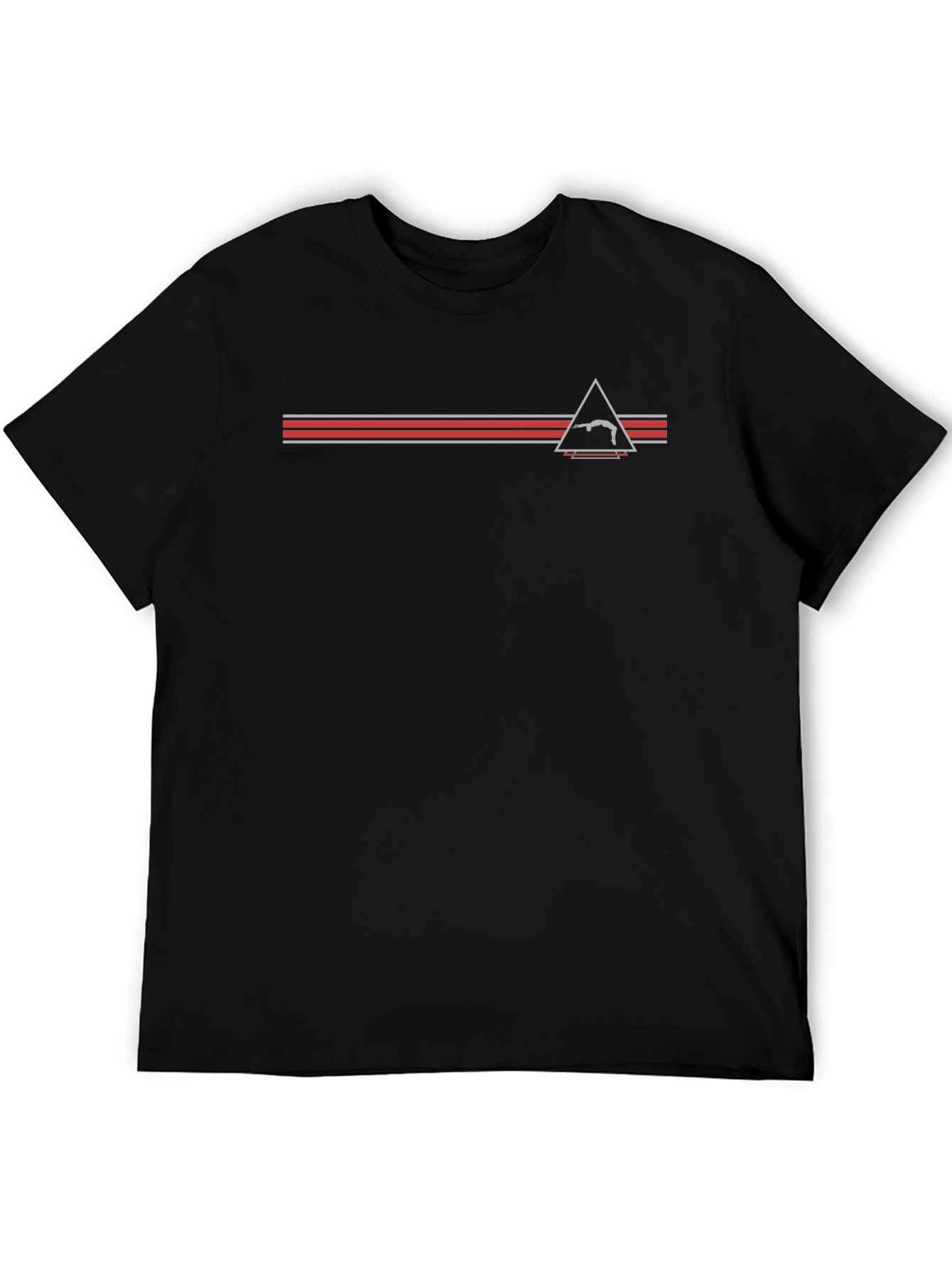 Retro Gymnastics Black T-Shirt - Unique Design