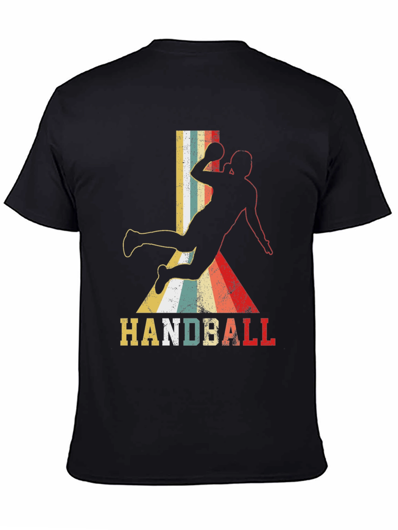 Retro Handball Player Graphic T-Shirt