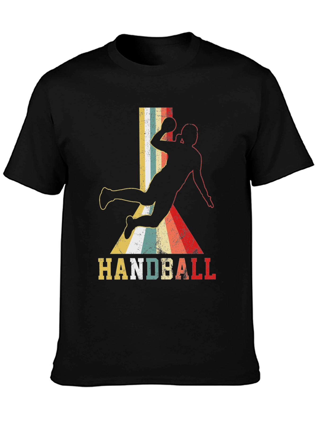 Retro Handball Player Graphic T-Shirt