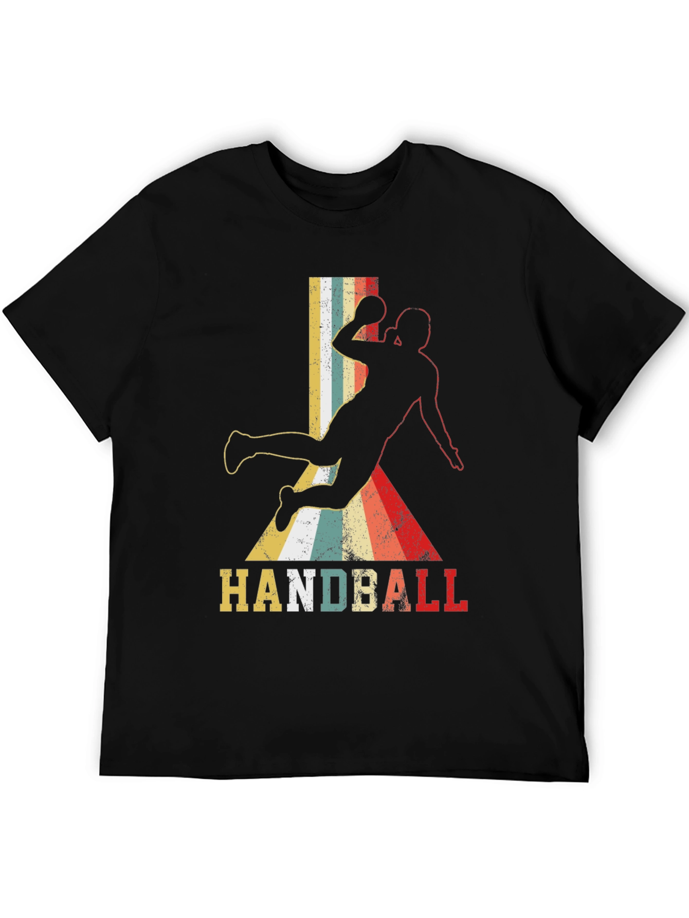 Retro Handball Player Graphic T-Shirt