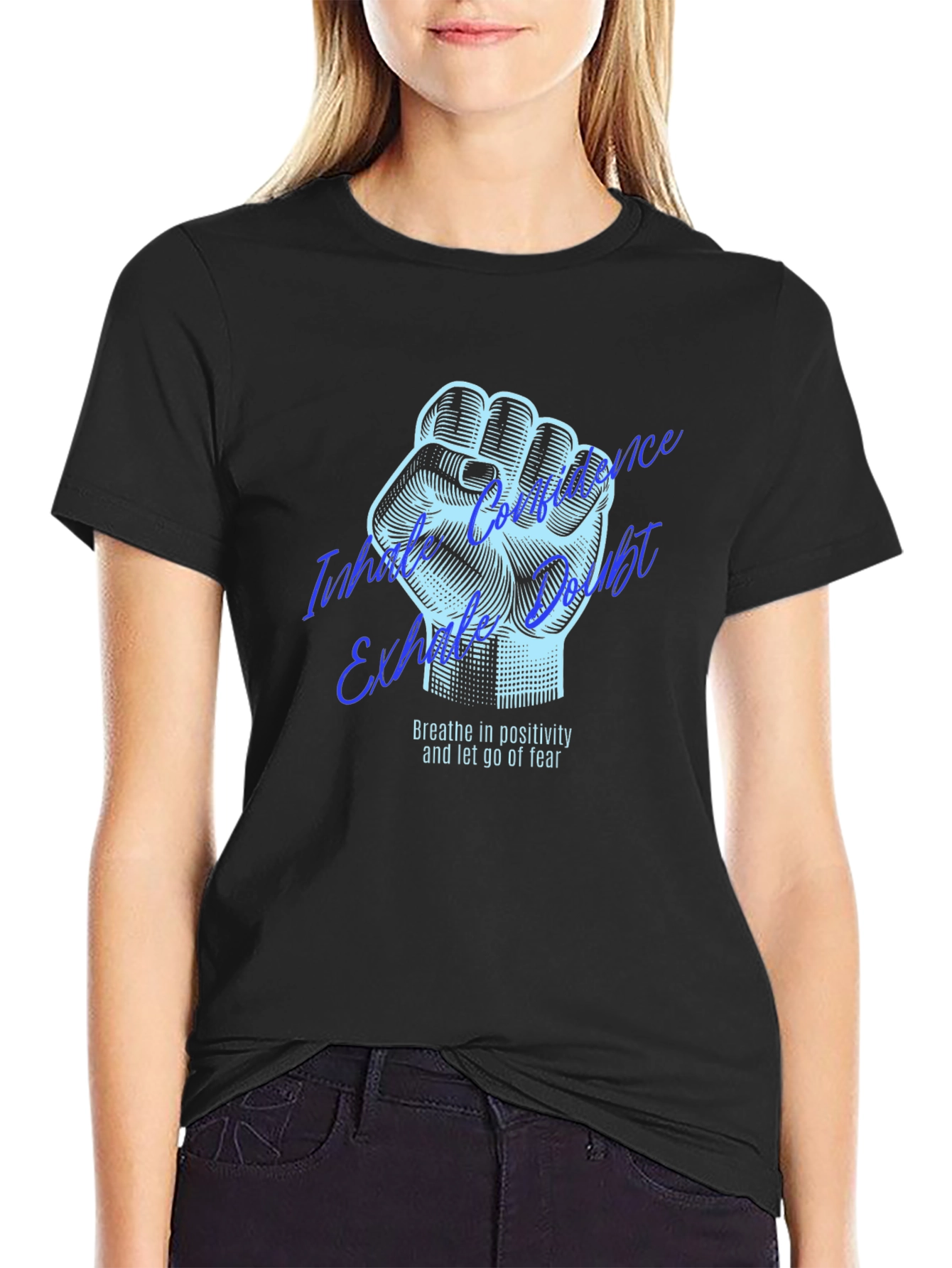 Inhale Confidence Graphic Print T-Shirt