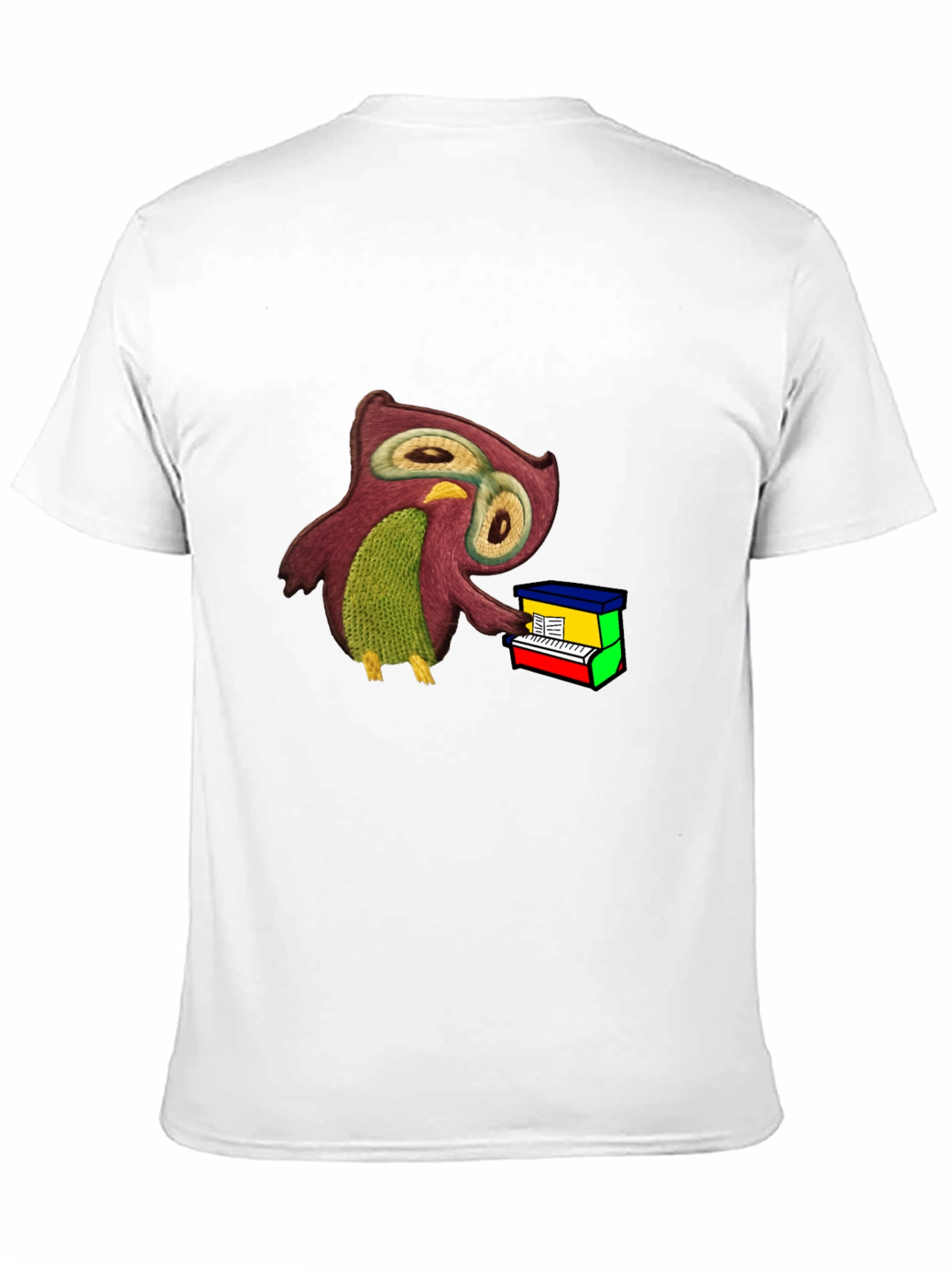 Owl Playing Piano T-Shirt - Unique Graphic Tee