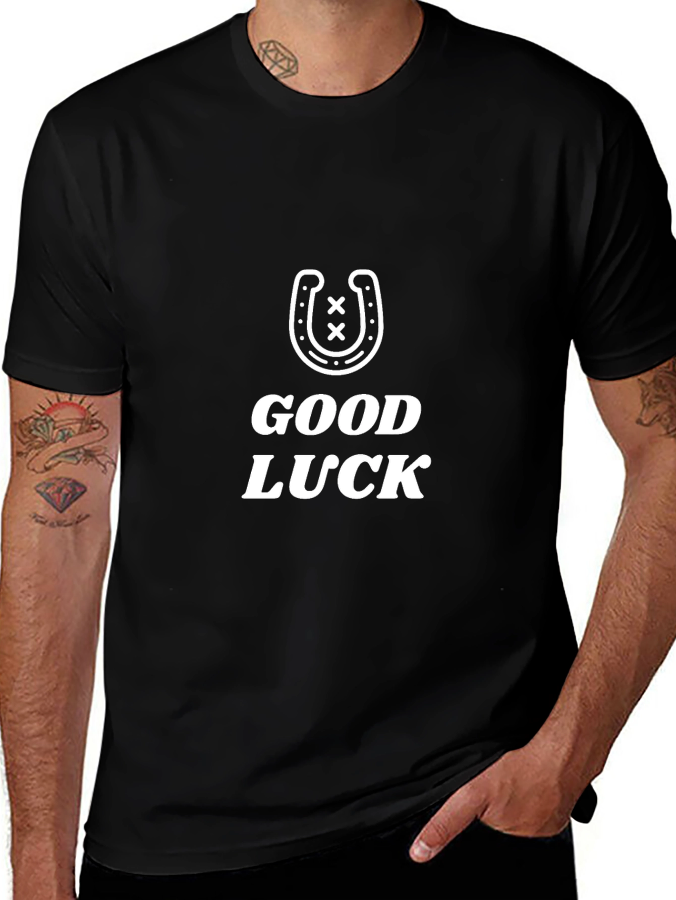 Good Luck Horseshoe Graphic T-Shirt