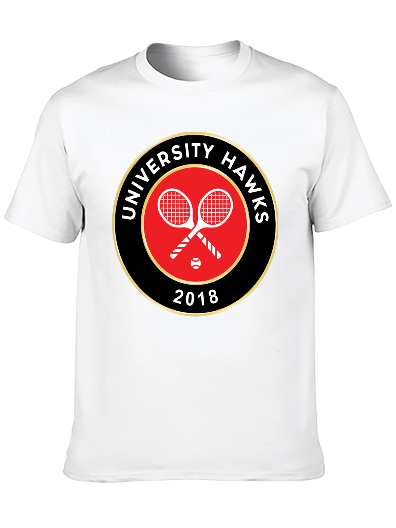 University Hawks Tennis 2018 Black T-Shirt