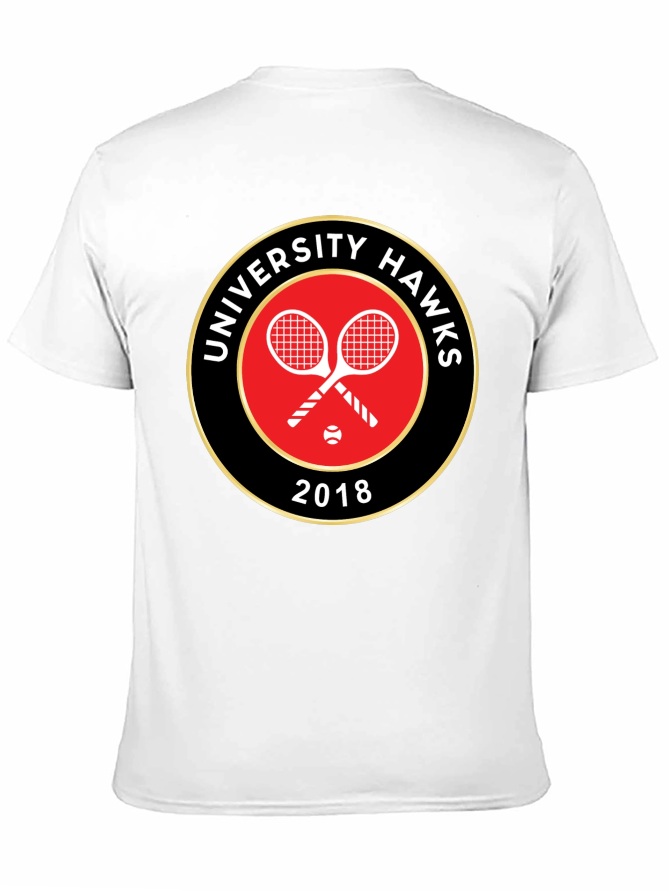 University Hawks Tennis 2018 Black T-Shirt