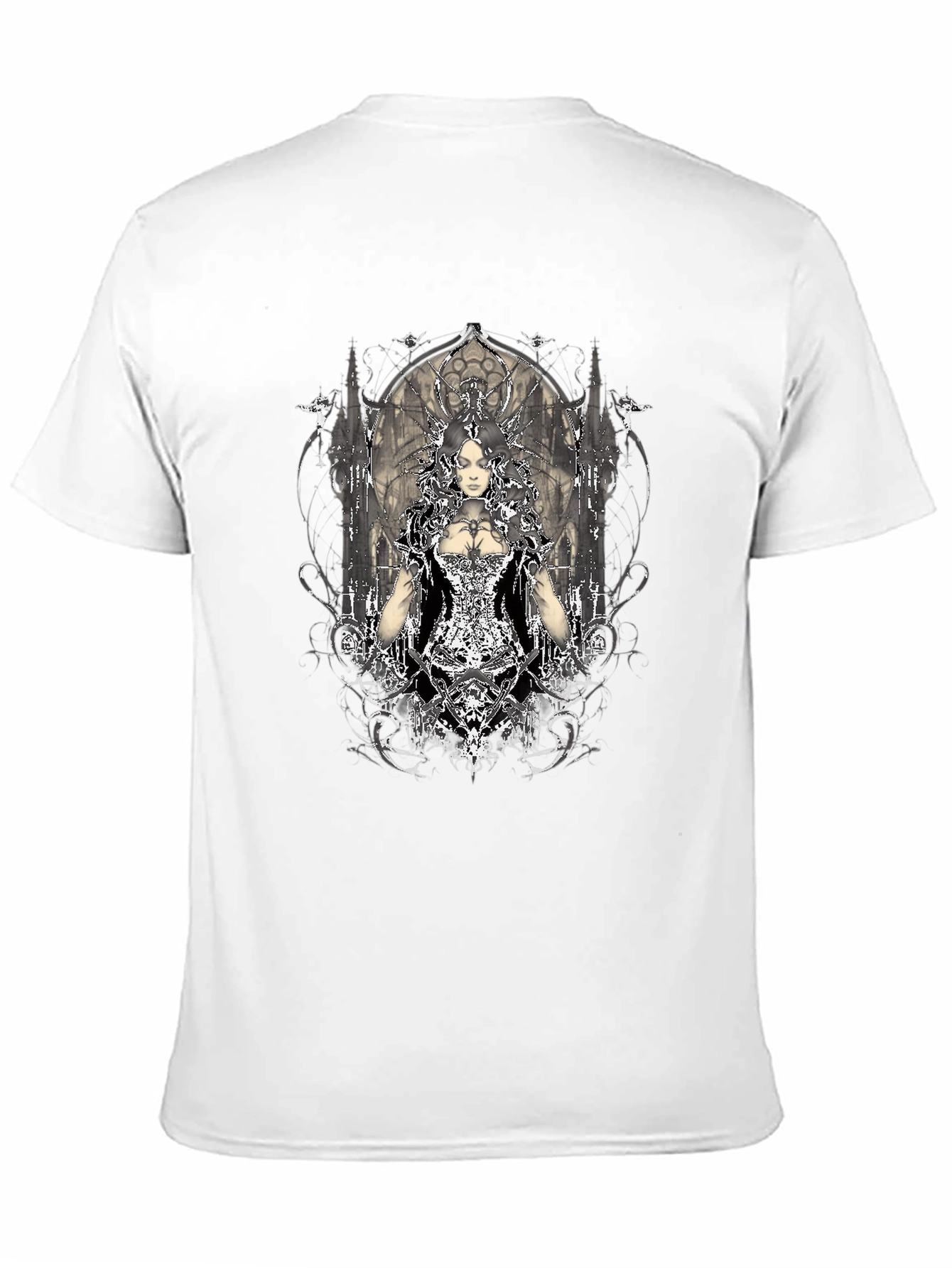 Gothic Queen Graphic T-Shirt - Black