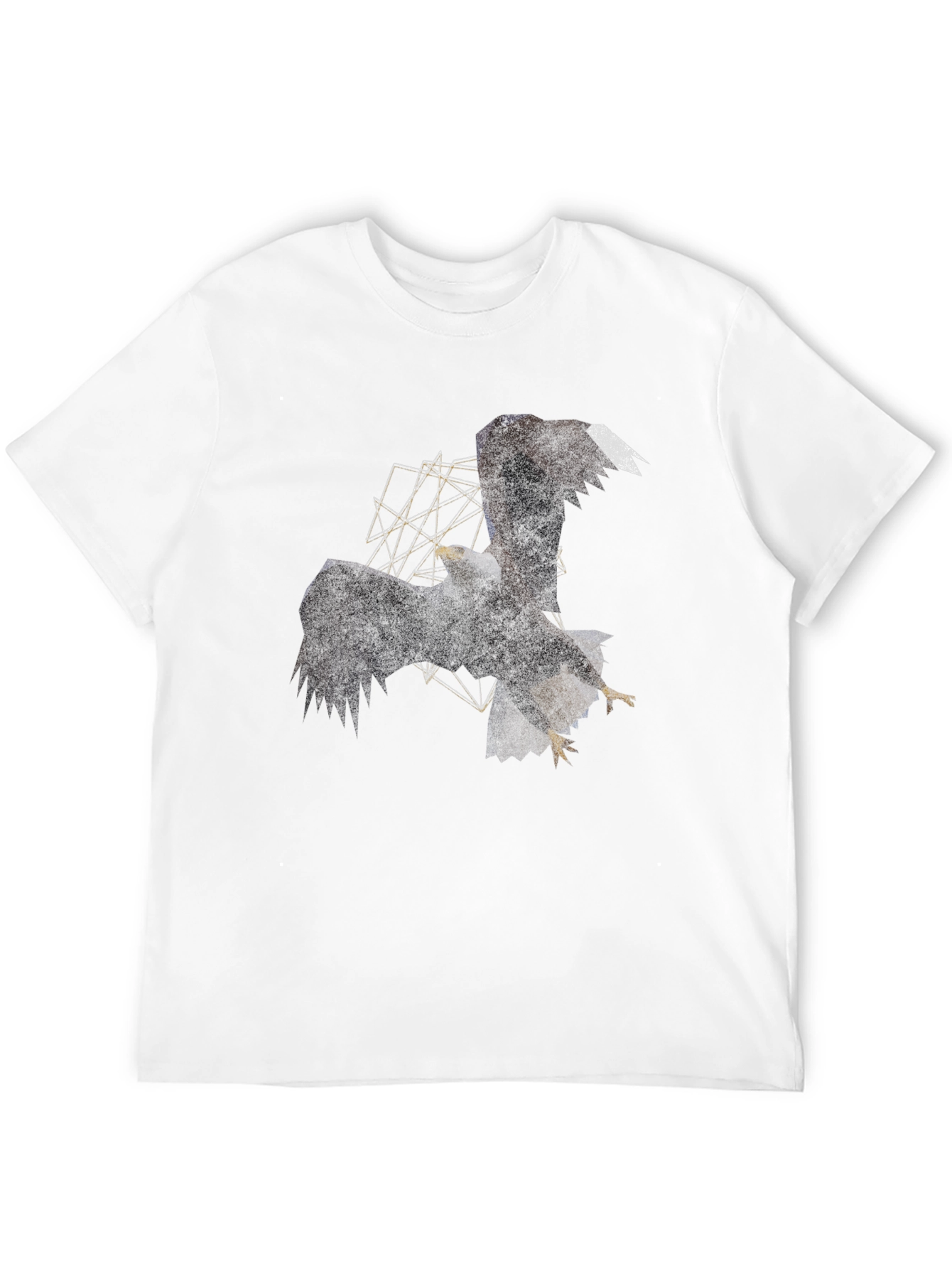 Geometric Eagle Graphic Black Tee