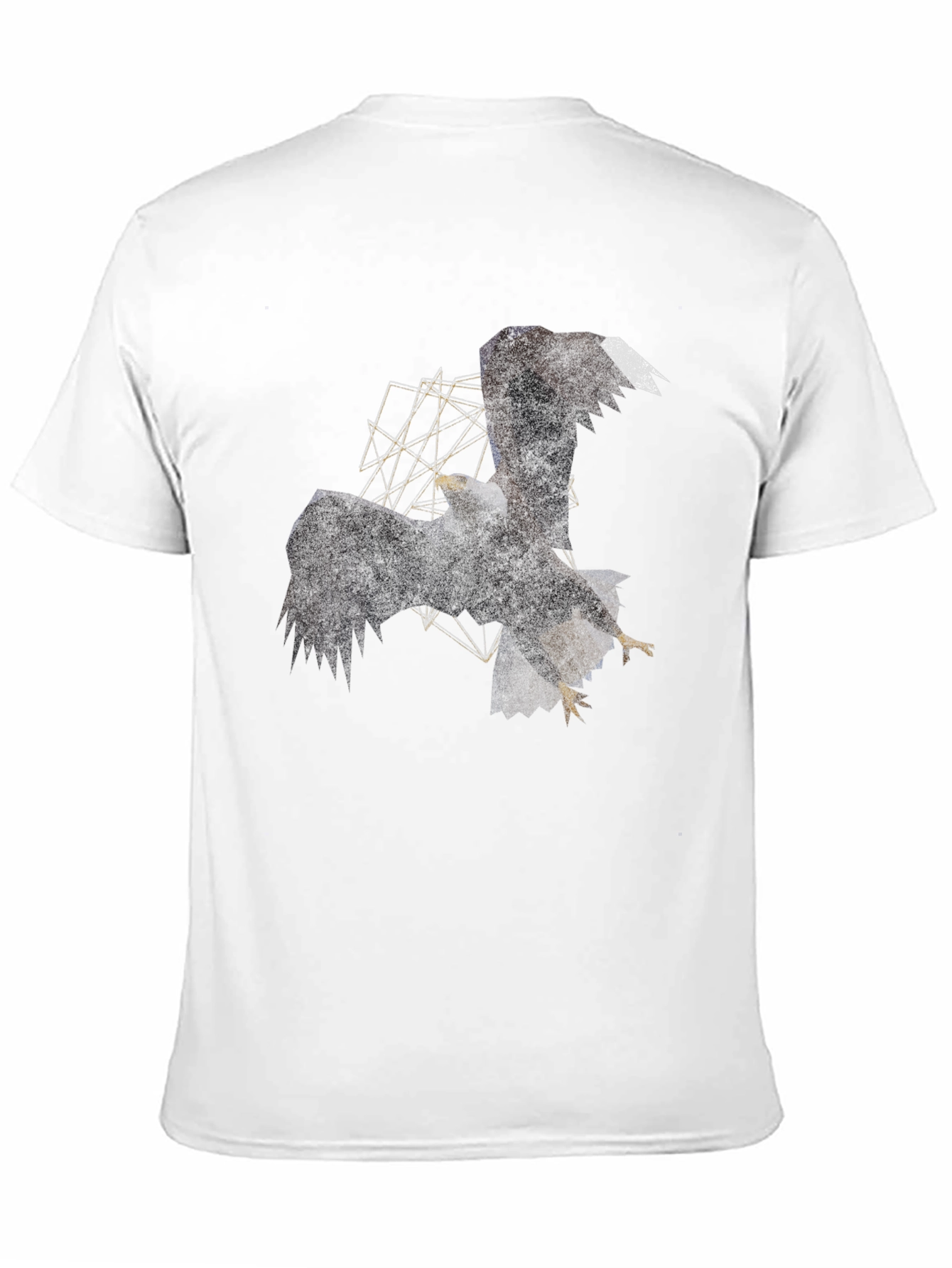 Geometric Eagle Graphic Black Tee
