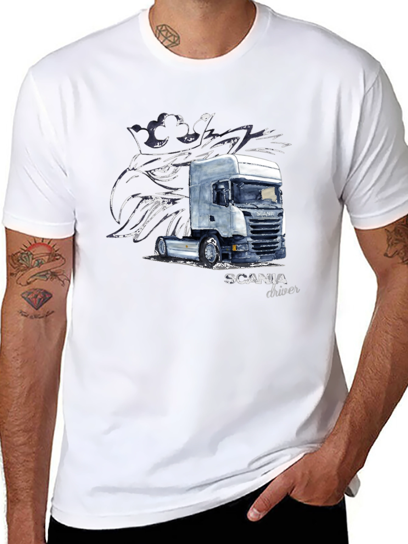 Scania Driver T-Shirt - Black Trucker Tee