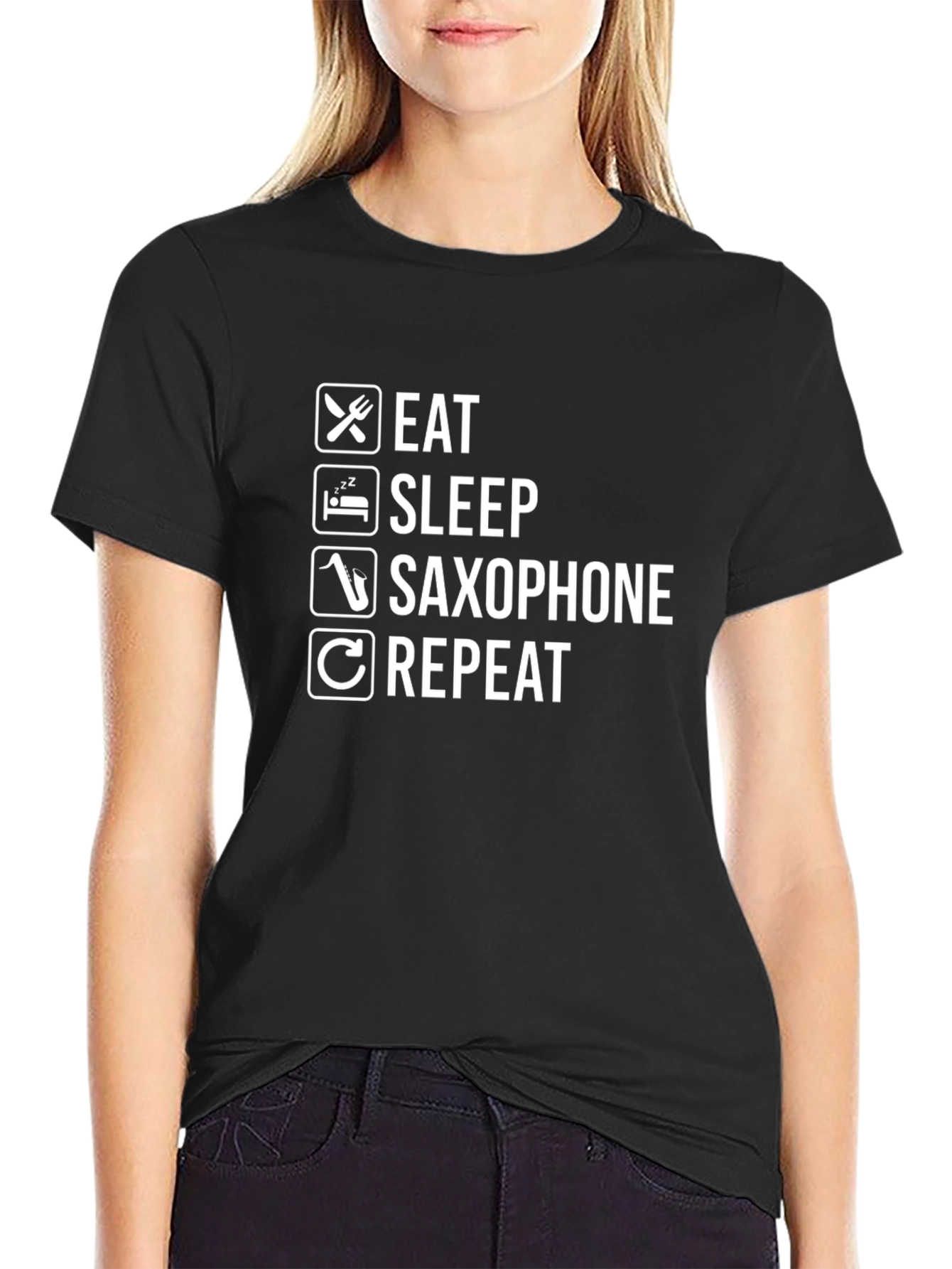 Eat Sleep Saxophone Repeat T-Shirt
