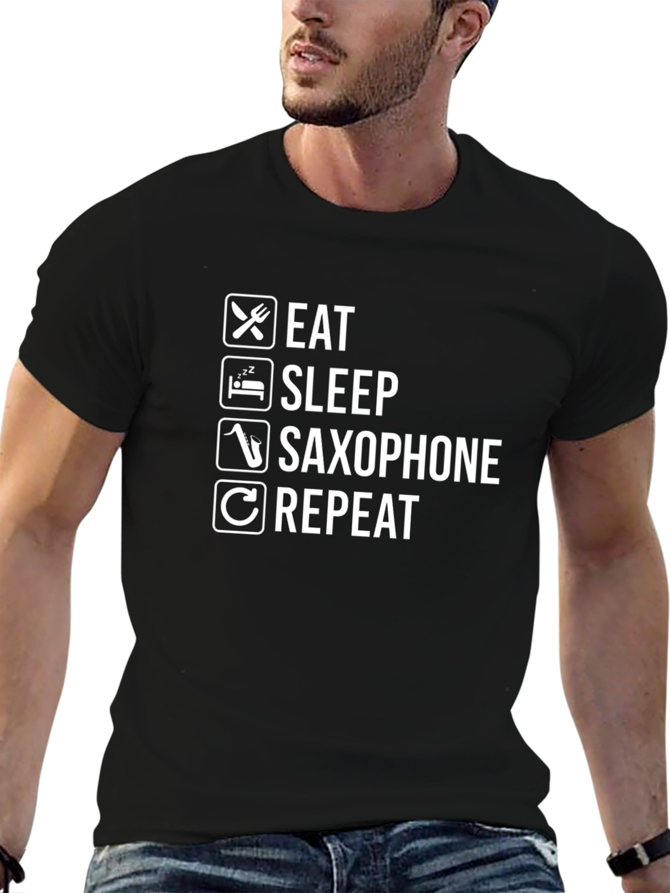 Eat Sleep Saxophone Repeat T-Shirt