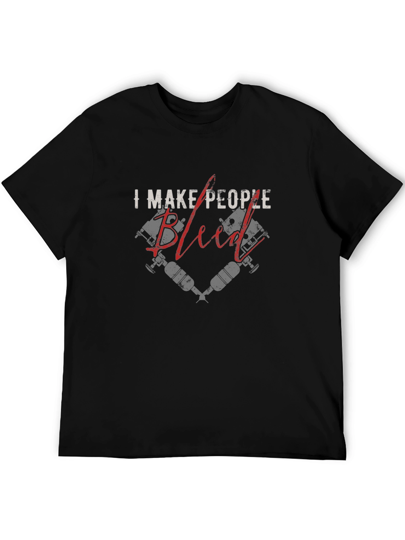 I Make People Bleed Tattoo Artist Black T-Shirt