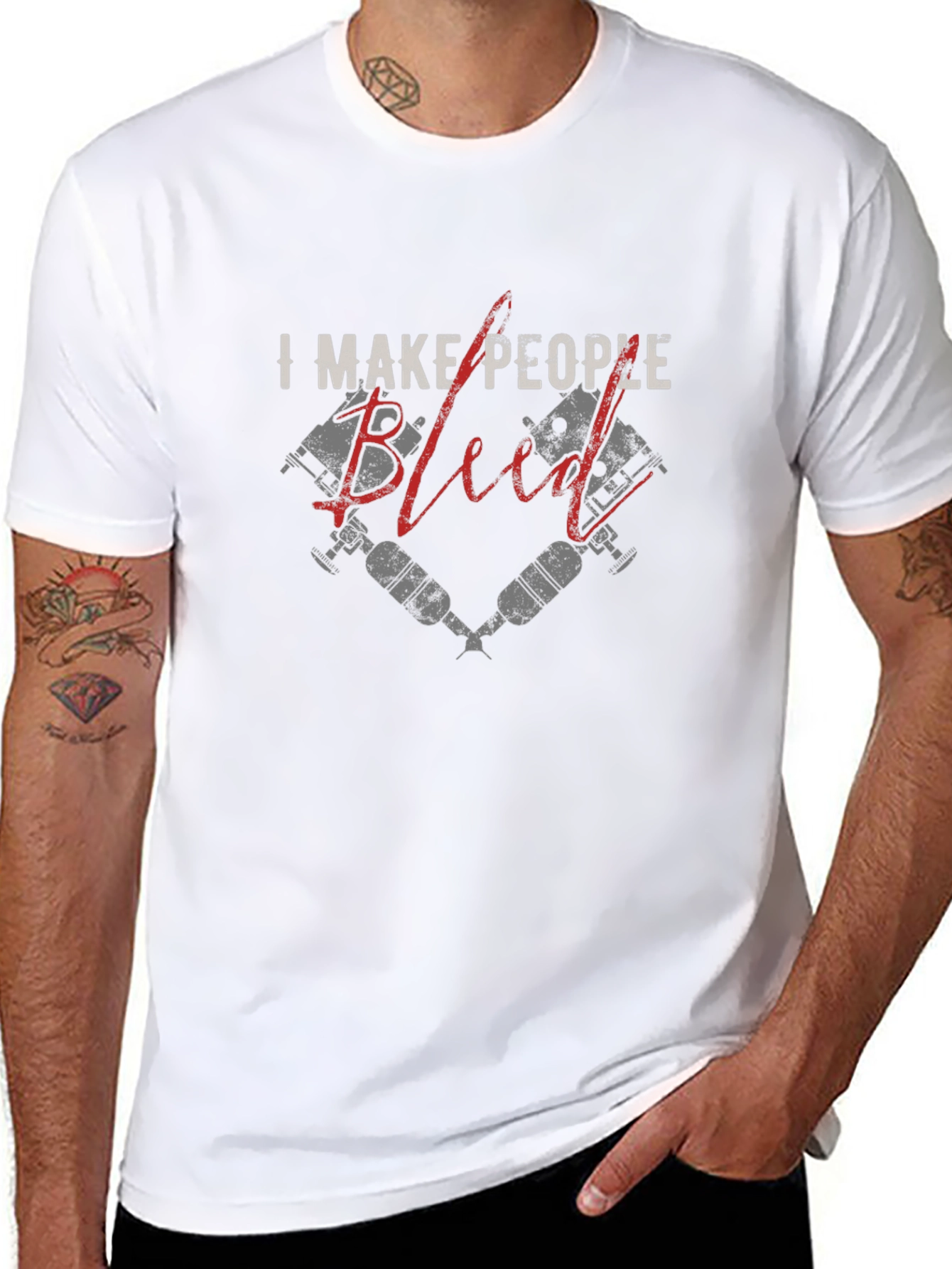 I Make People Bleed Tattoo Artist Black T-Shirt