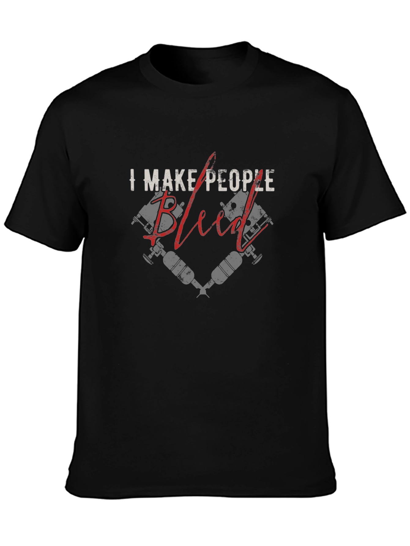 I Make People Bleed Tattoo Artist Black T-Shirt