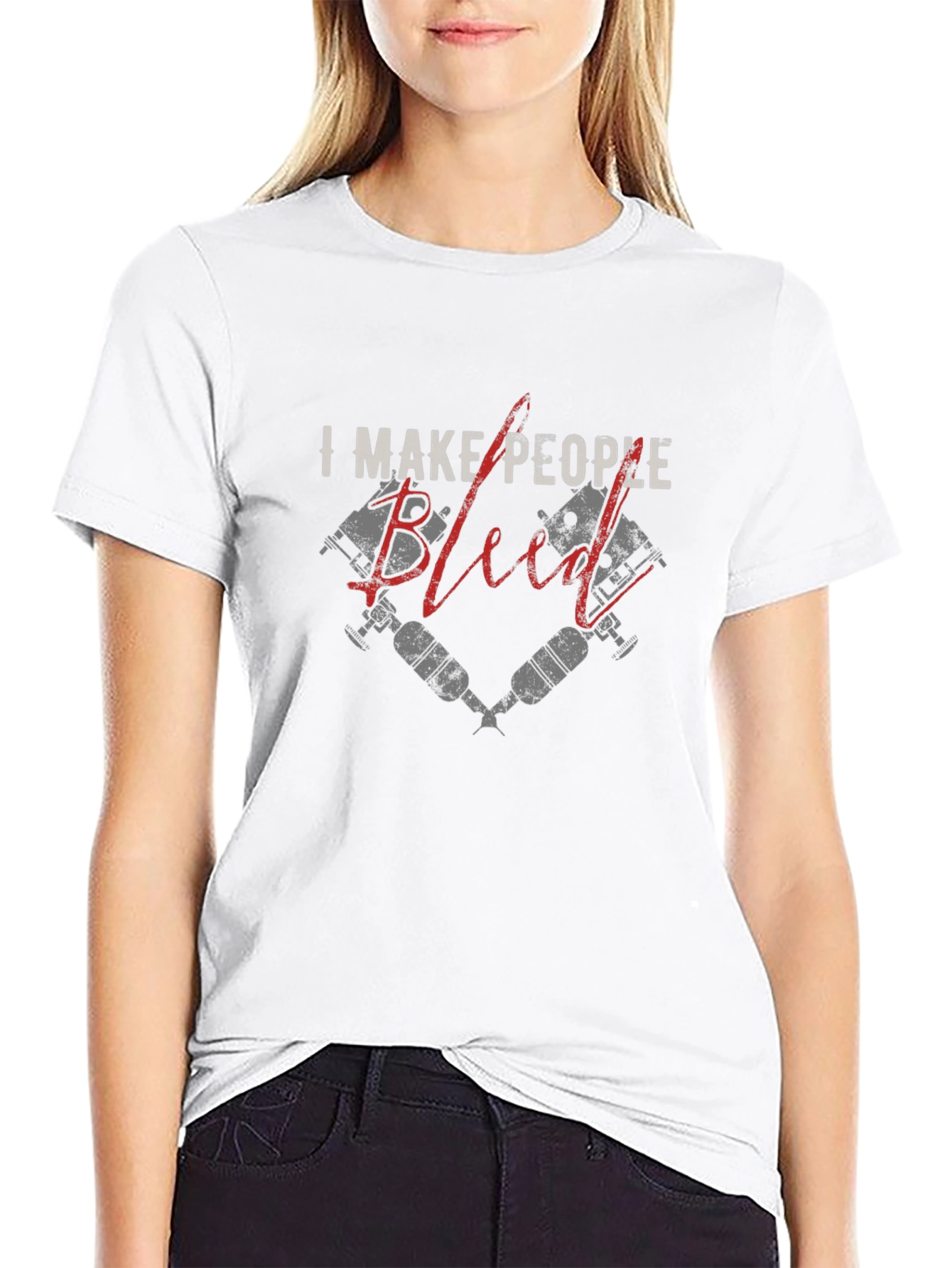 I Make People Bleed Tattoo Artist Black T-Shirt