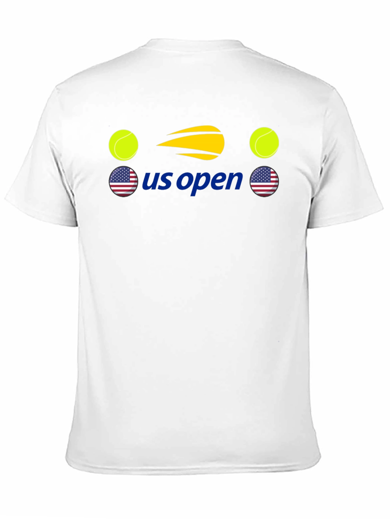US Open Tennis Graphic Tee - Black Cotton T-Shirt