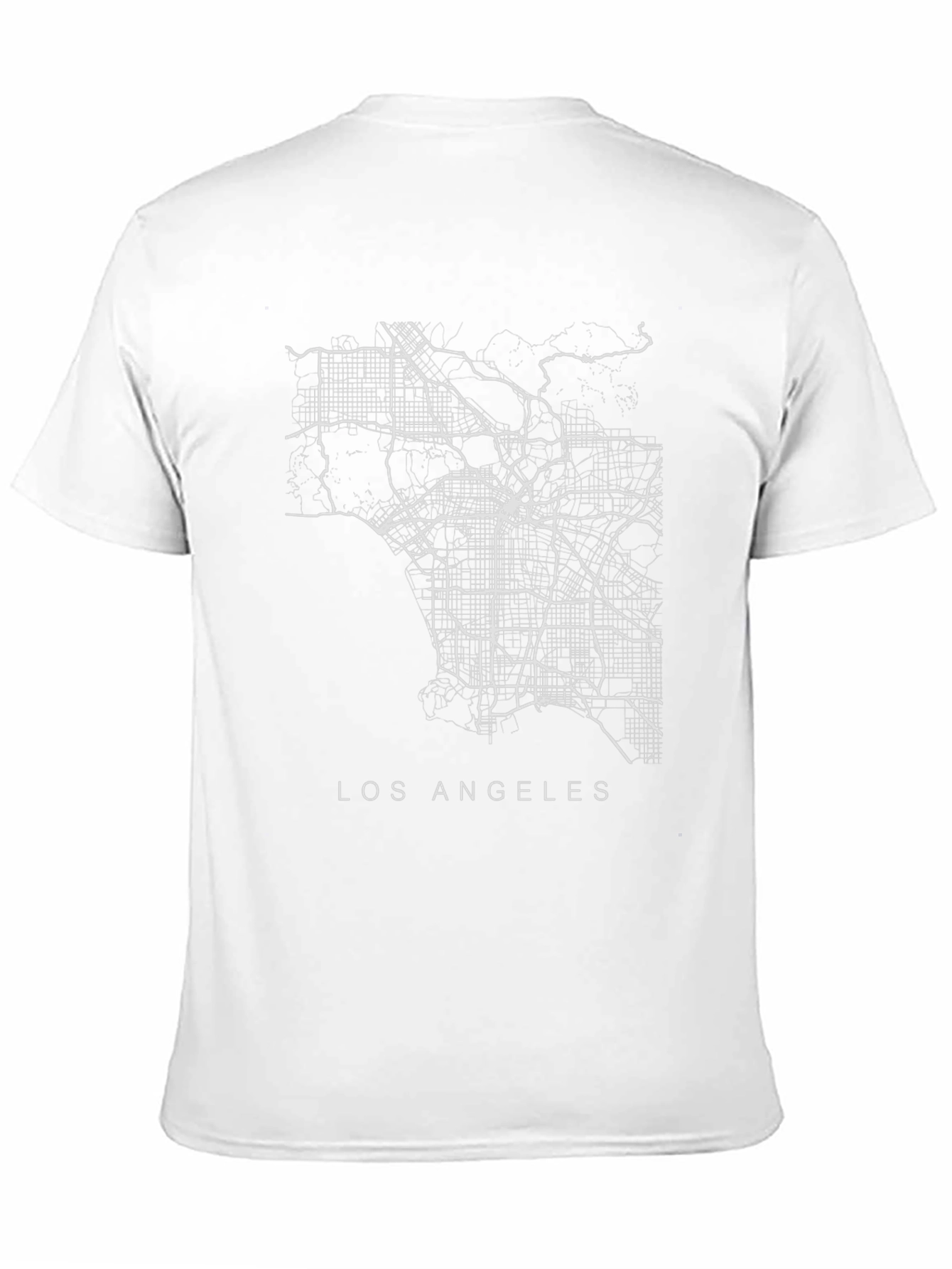 Los Angeles City Map Graphic Tee - Black