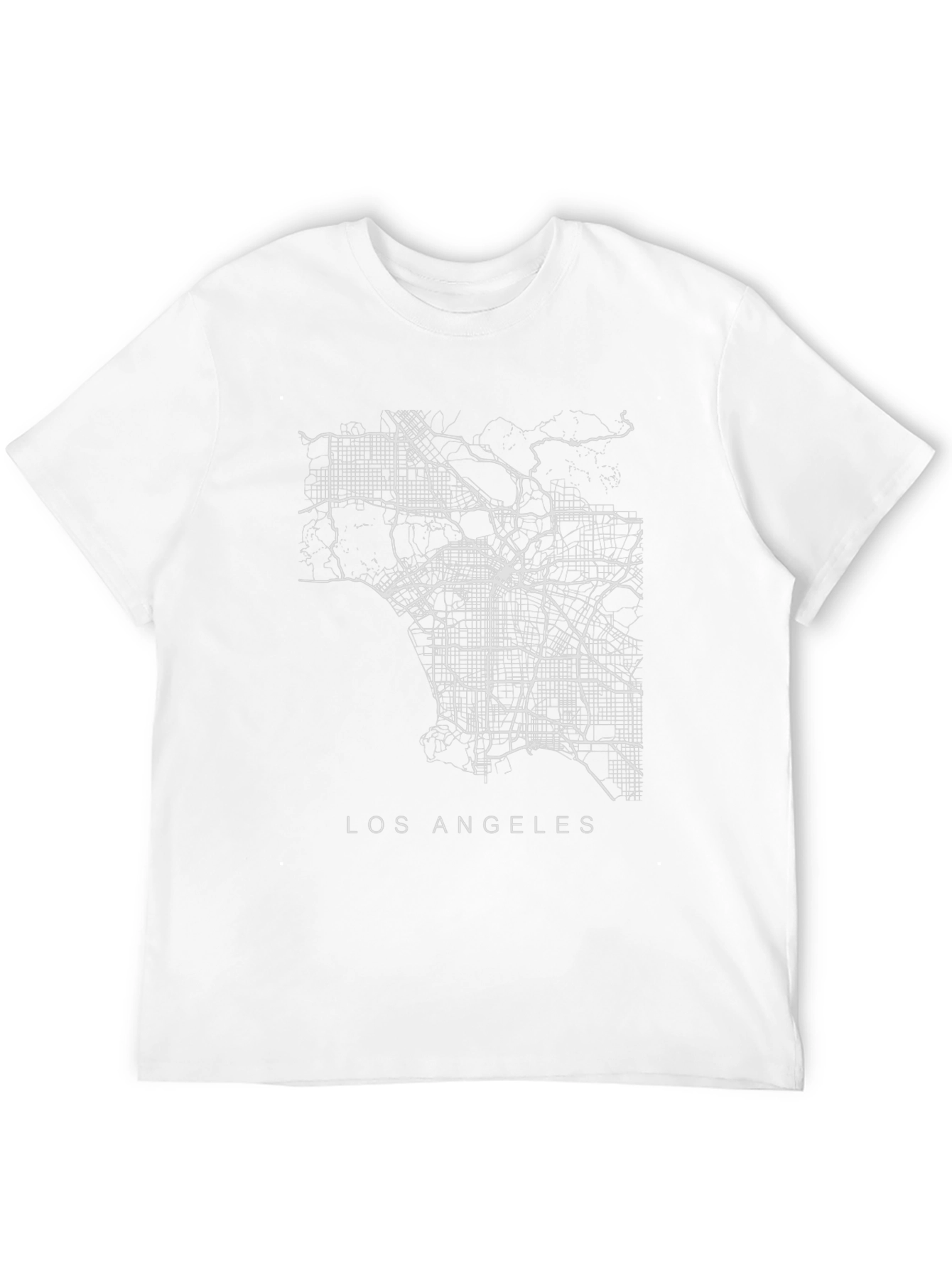 Los Angeles City Map Graphic Tee - Black