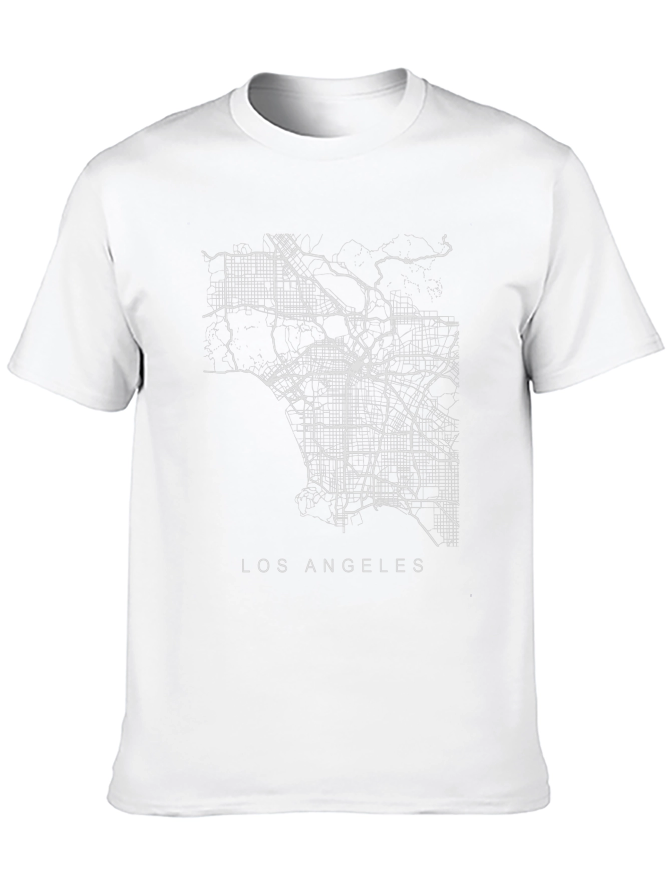 Los Angeles City Map Graphic Tee - Black