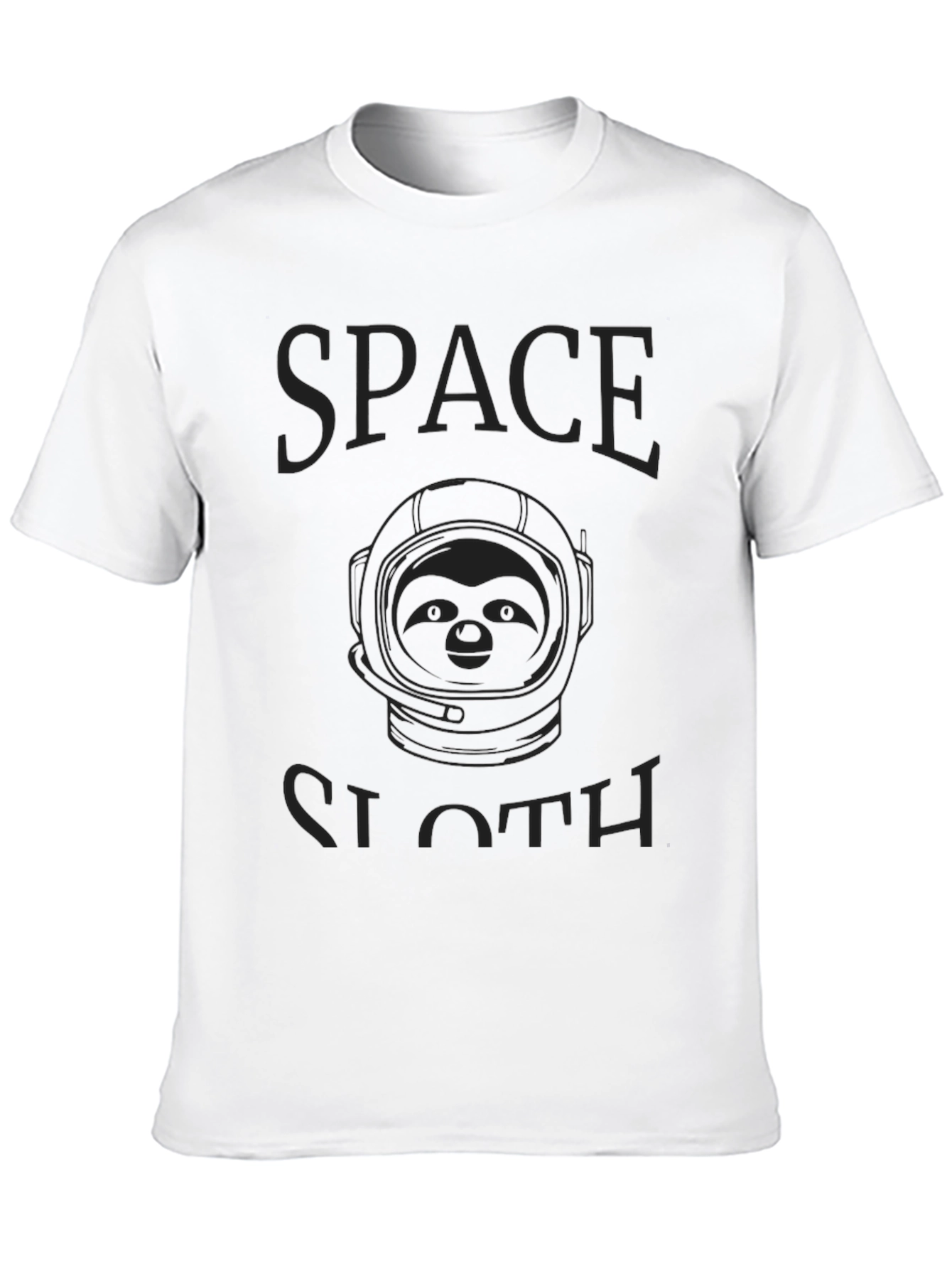 Space Sloth Black T-Shirt