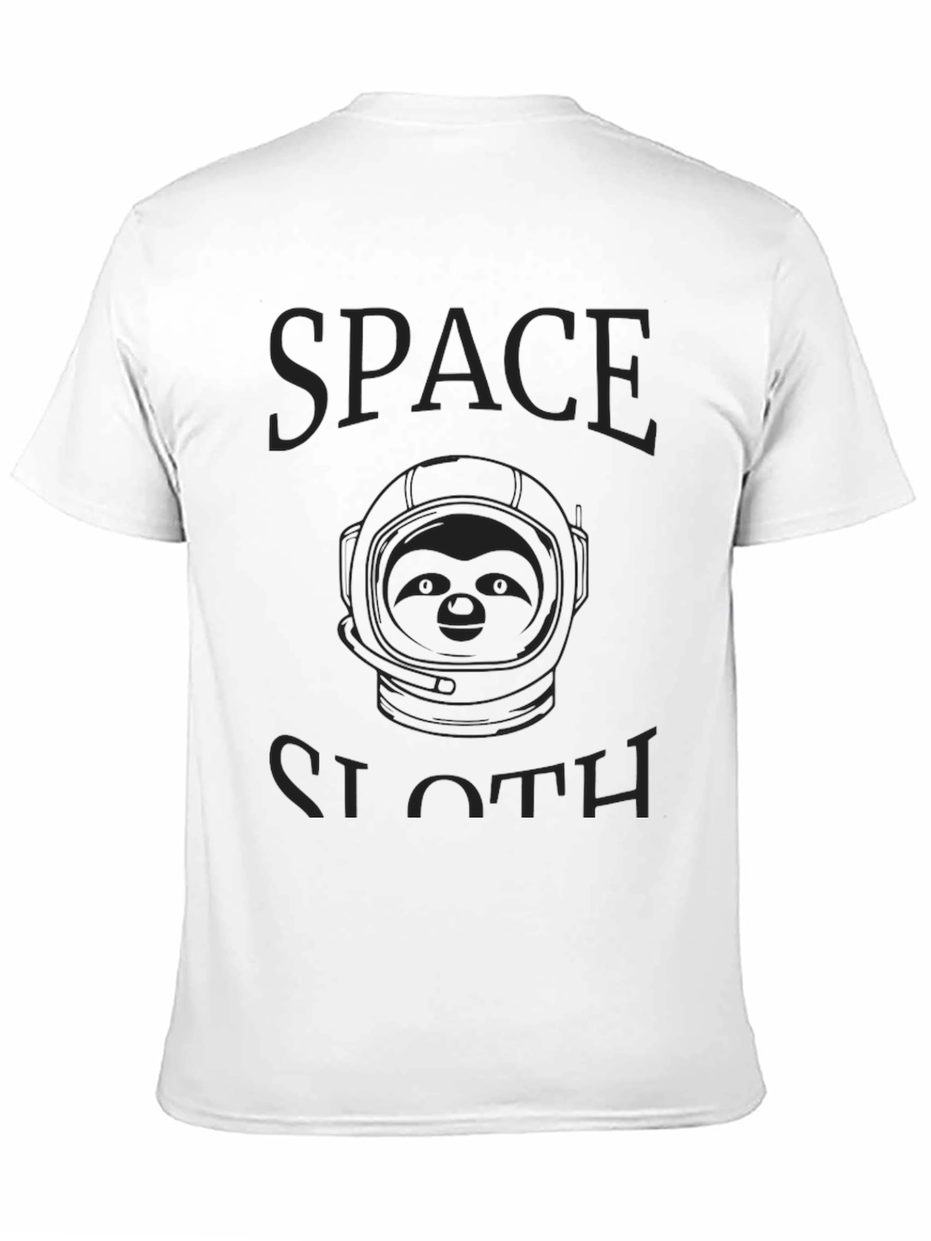 Space Sloth Black T-Shirt