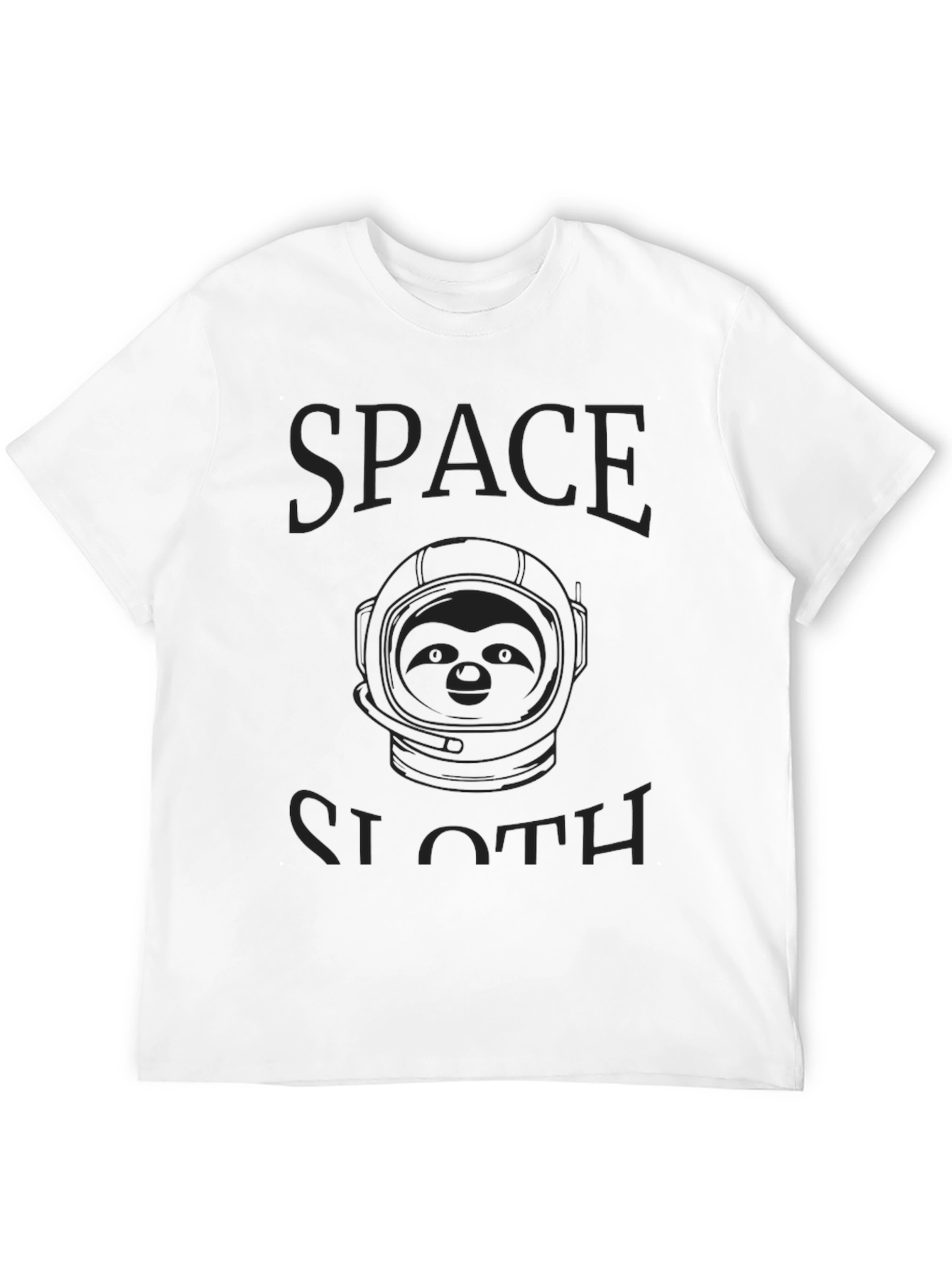 Space Sloth Black T-Shirt