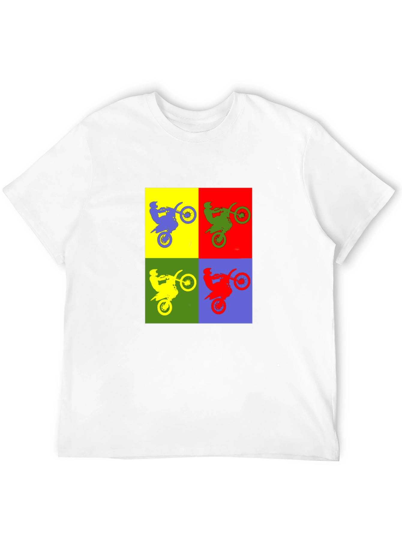 Motorcycle Pop Art T-Shirt - Black