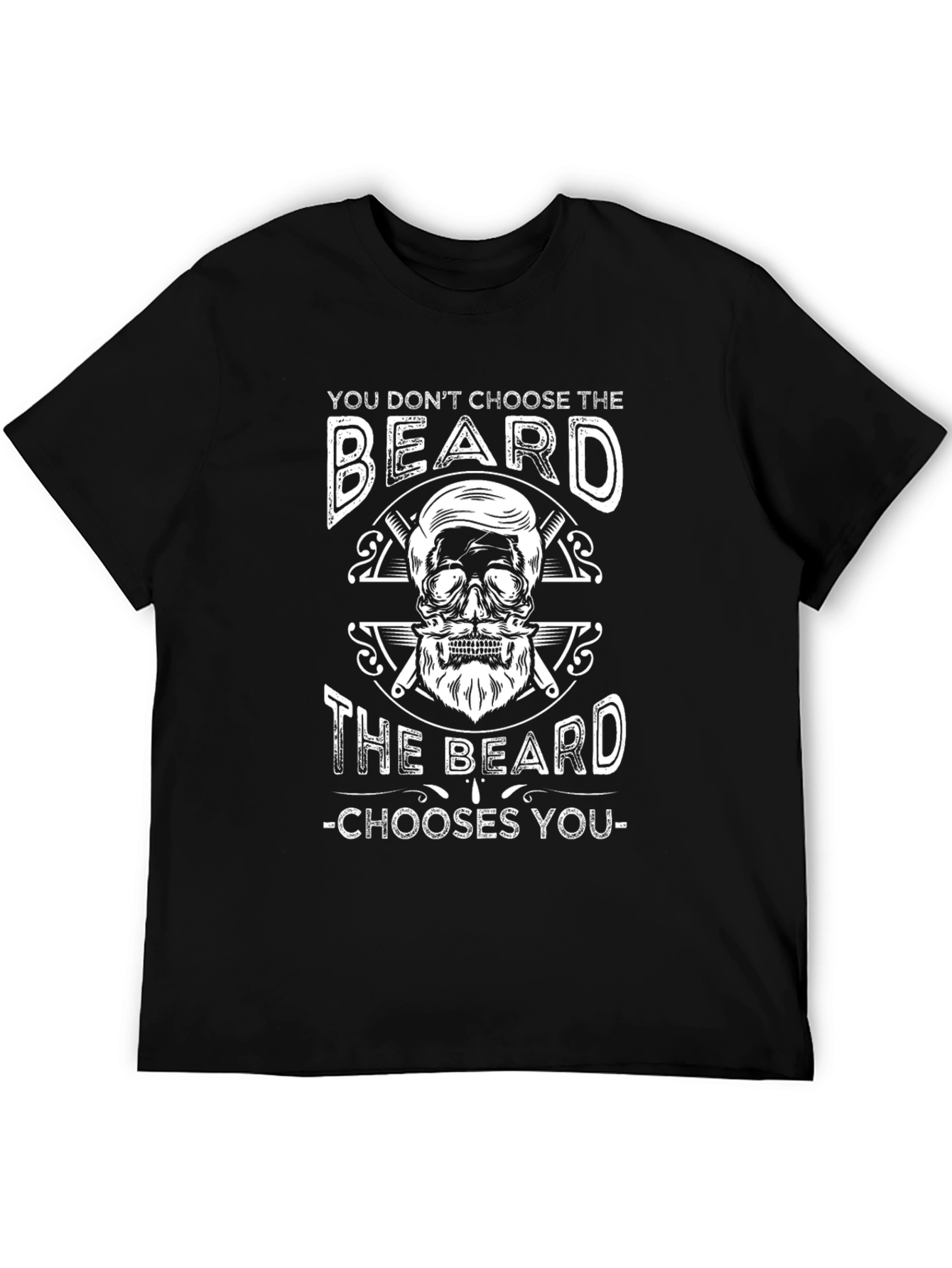 Beard Skull Graphic T-Shirt