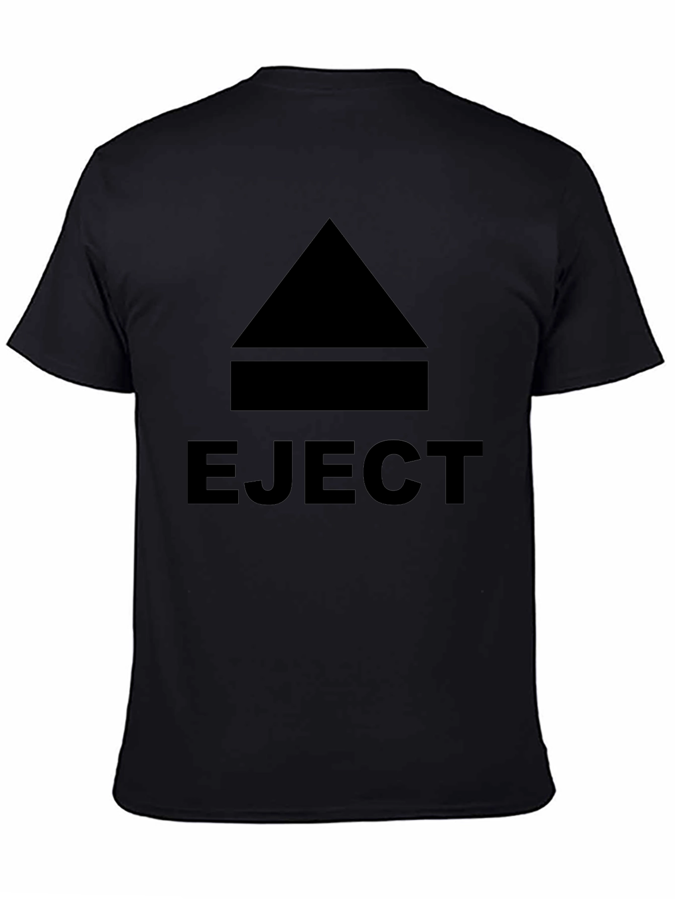 Eject Graphic Tee - Black Crew Neck T-Shirt