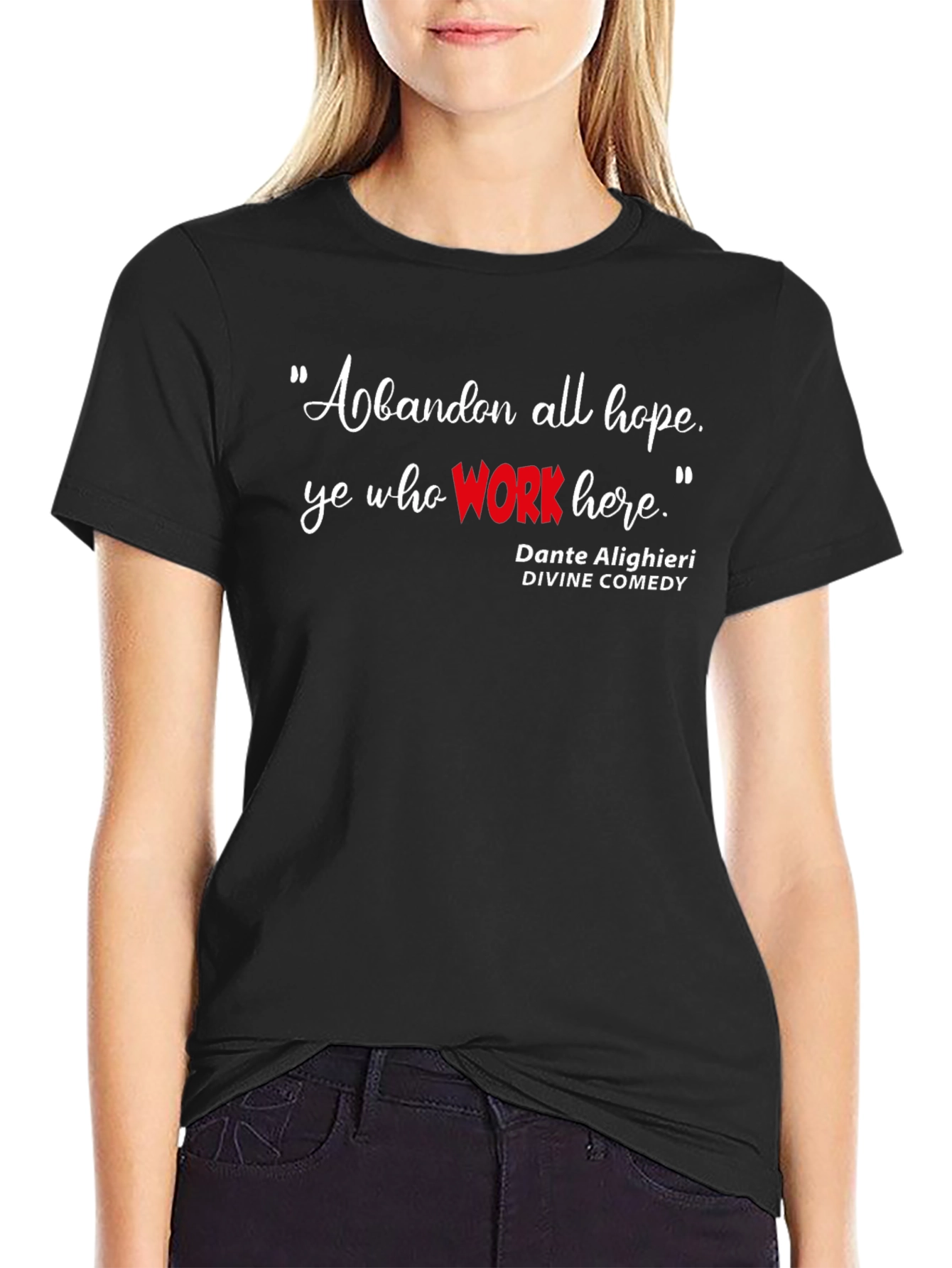 Dantes Divine Comedy Black Graphic T-Shirt - Work