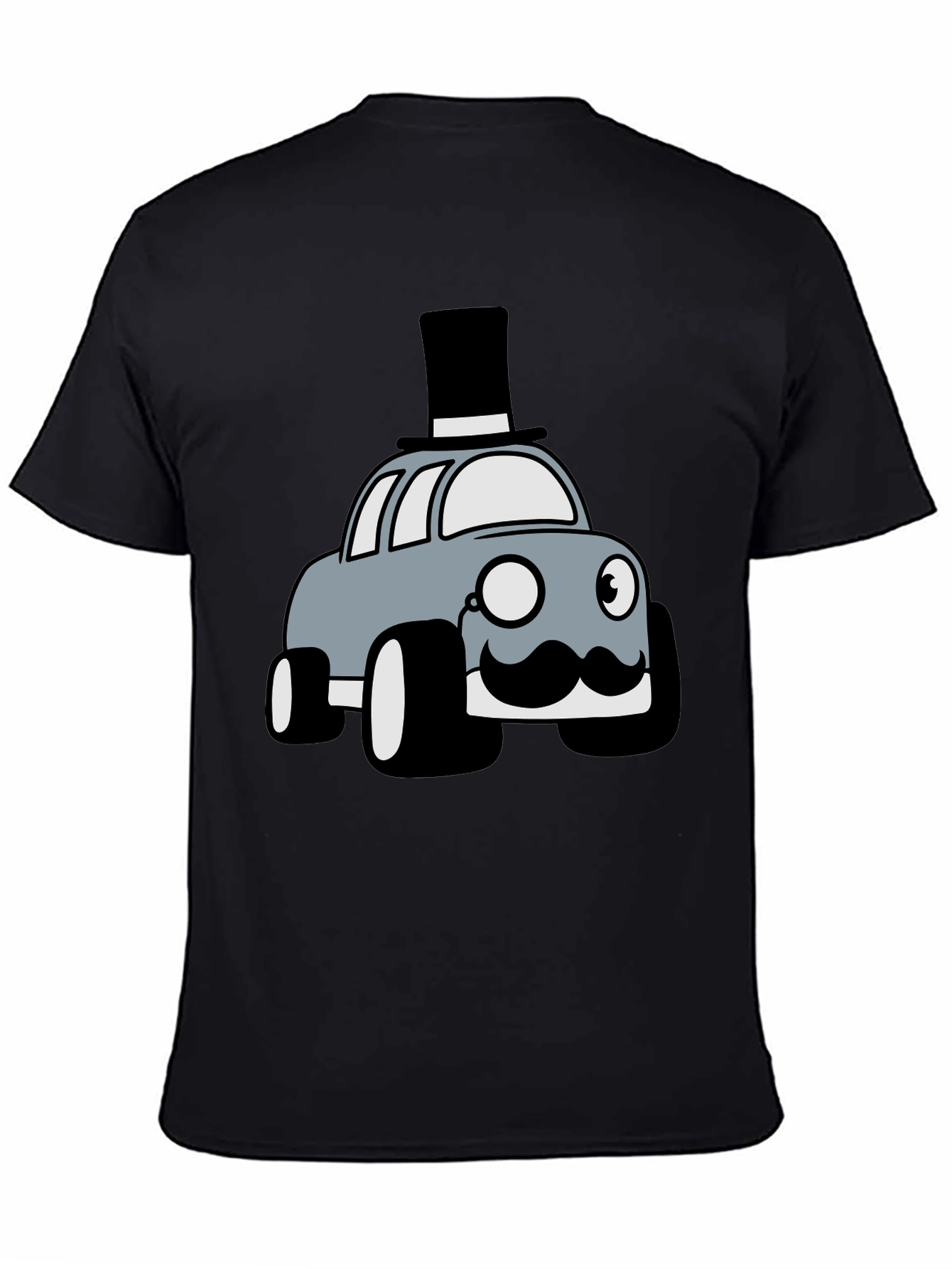Novelty Car T-Shirt - Top Hat Monocle Design