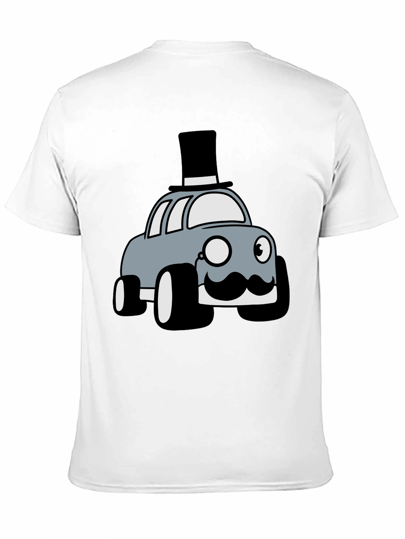 Novelty Car T-Shirt - Top Hat Monocle Design