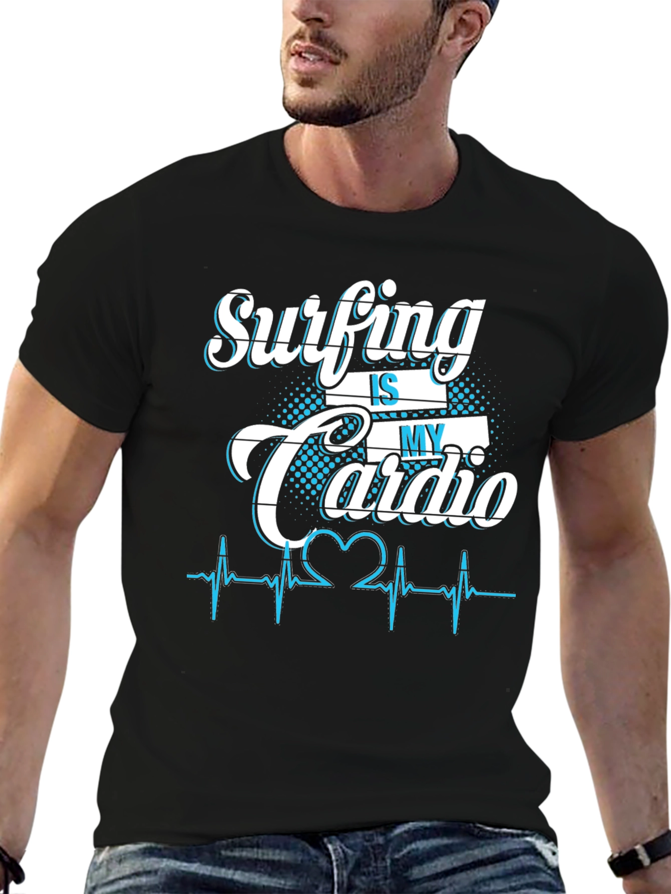 Surfing is My Cardio Graphic T-Shirt