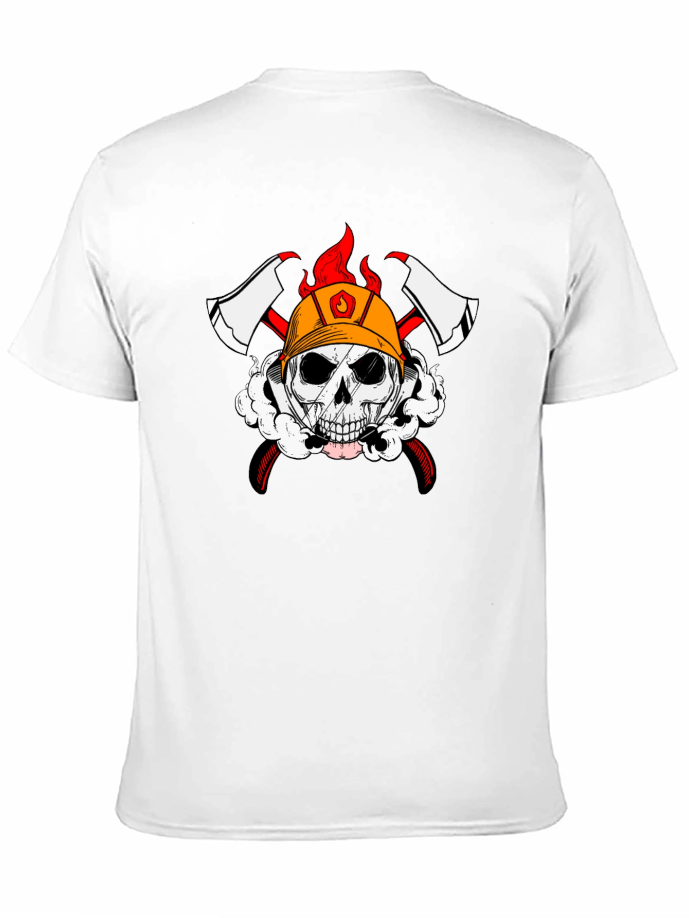Firefighter Skull & Axes Graphic T-Shirt