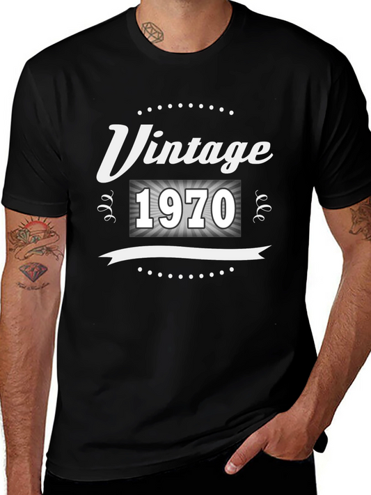 Vintage 1970 Graphic T-Shirt - Retro Birthday Tee