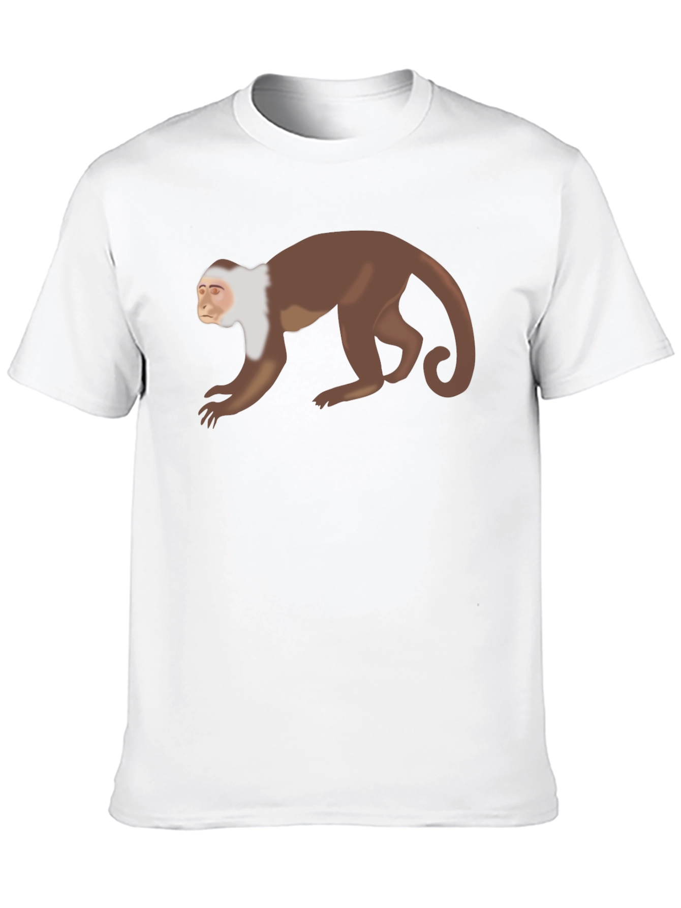 Capuchin Monkey Graphic T-Shirt - Unisex Black Tee