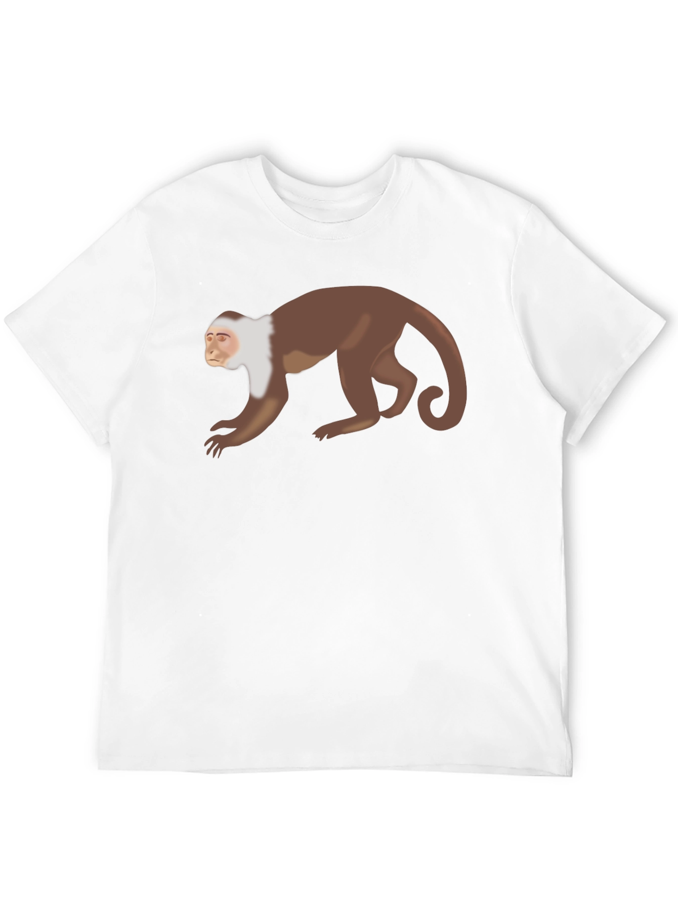 Capuchin Monkey Graphic T-Shirt - Unisex Black Tee