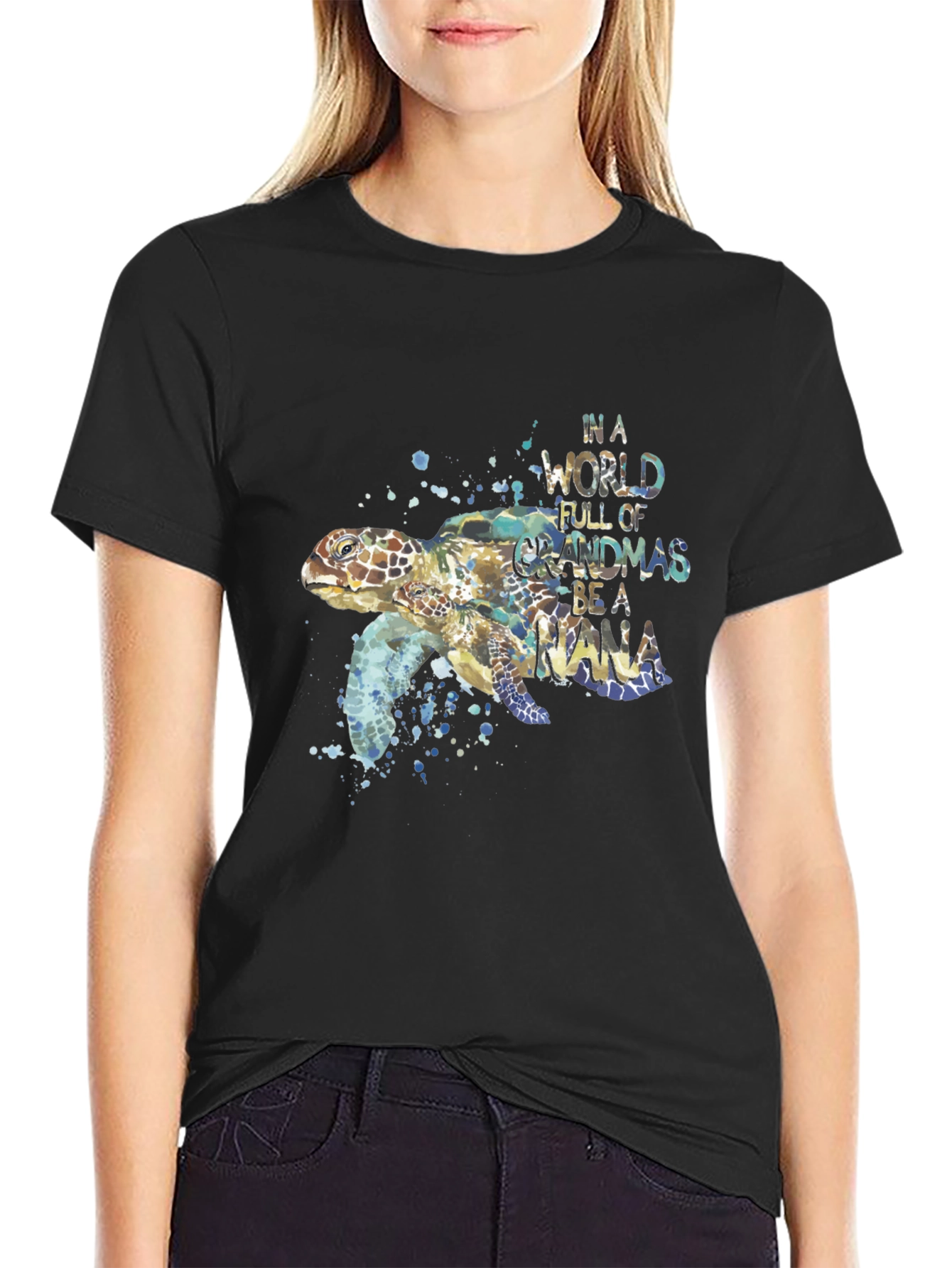 Turtle Nana Graphic T-Shirt