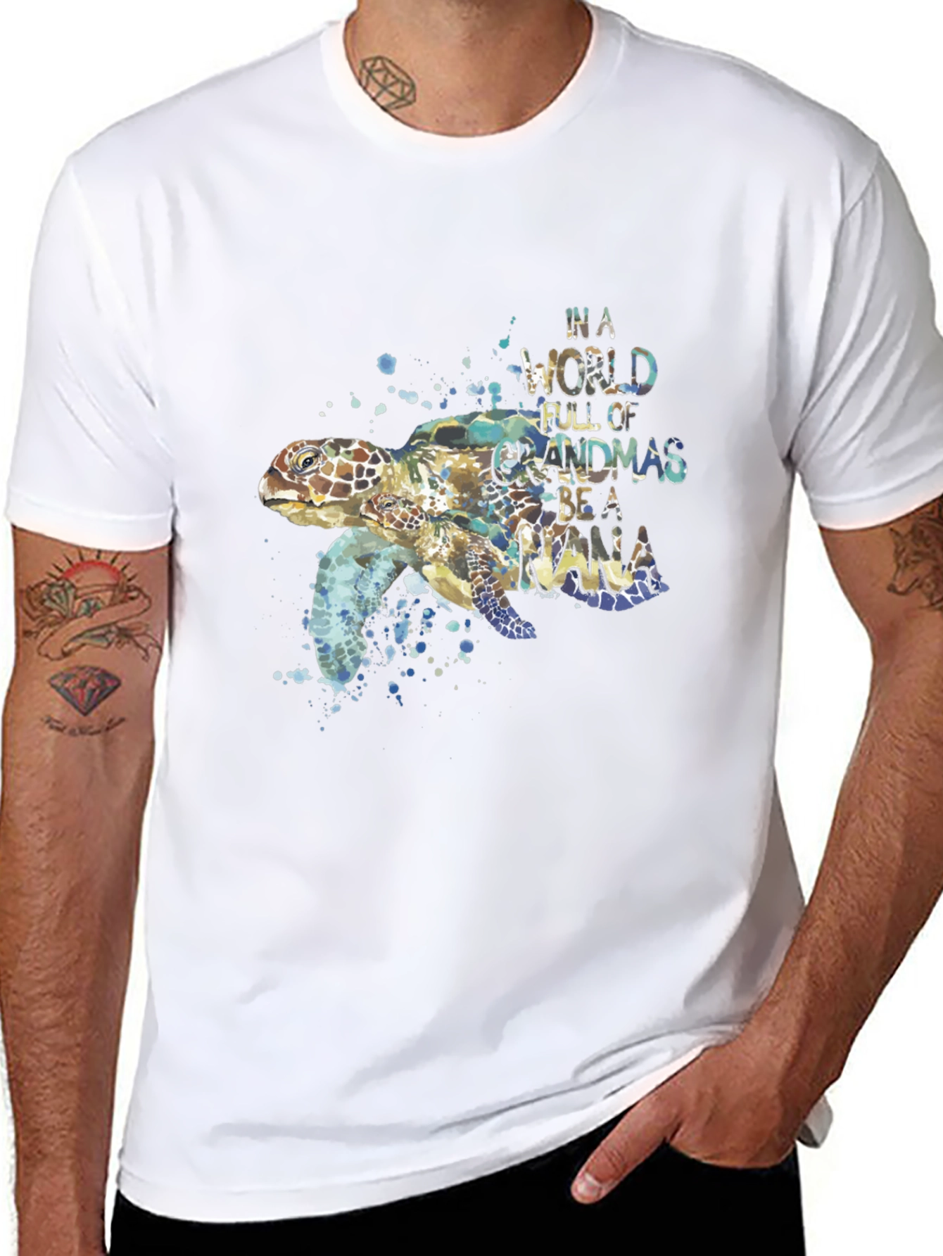 Turtle Nana Graphic T-Shirt