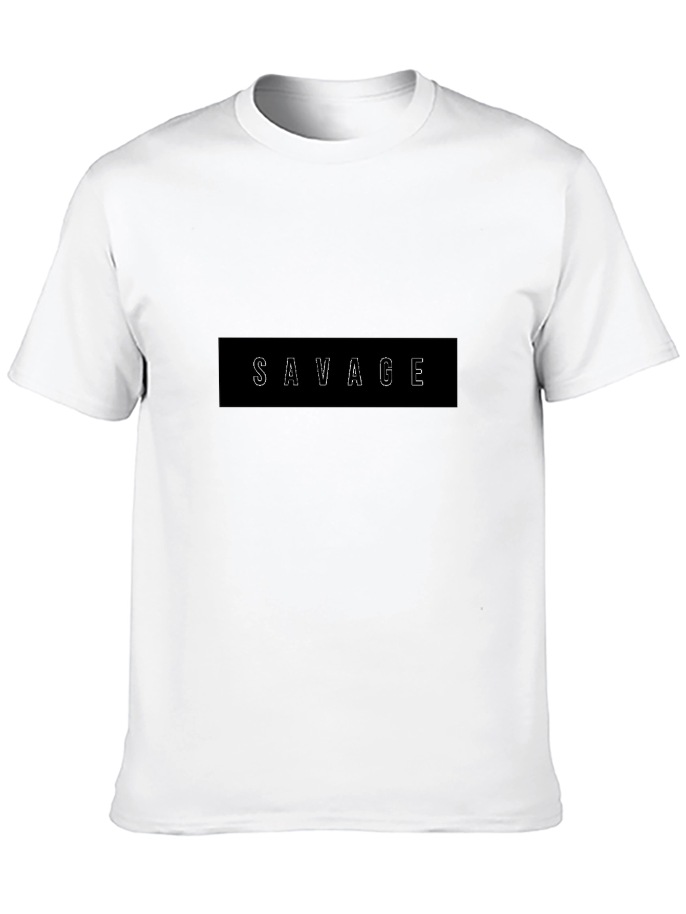 Savage Graphic Print Black T-Shirt for Men