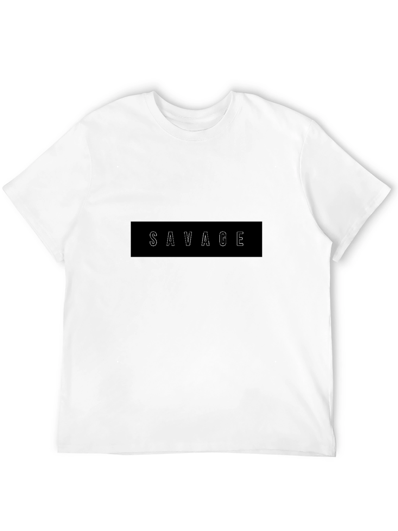 Savage Graphic Print Black T-Shirt for Men