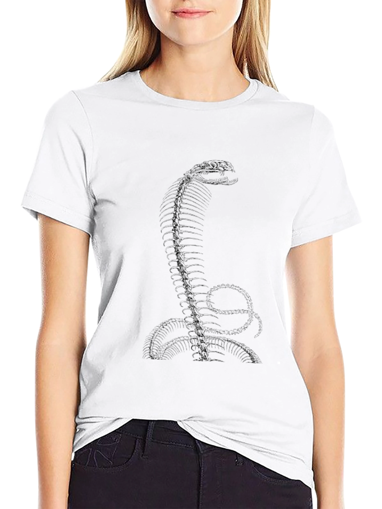 Cobra Snake Spine Graphic Tee - Black