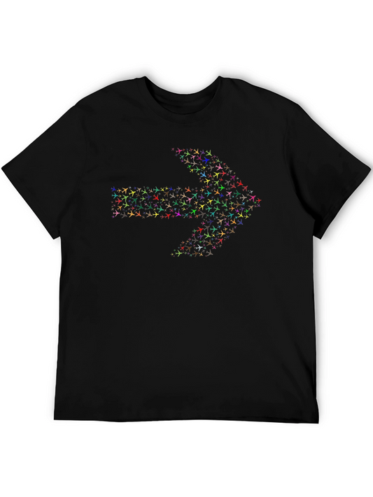 Airplane Arrow Graphic Tee - Unique Design