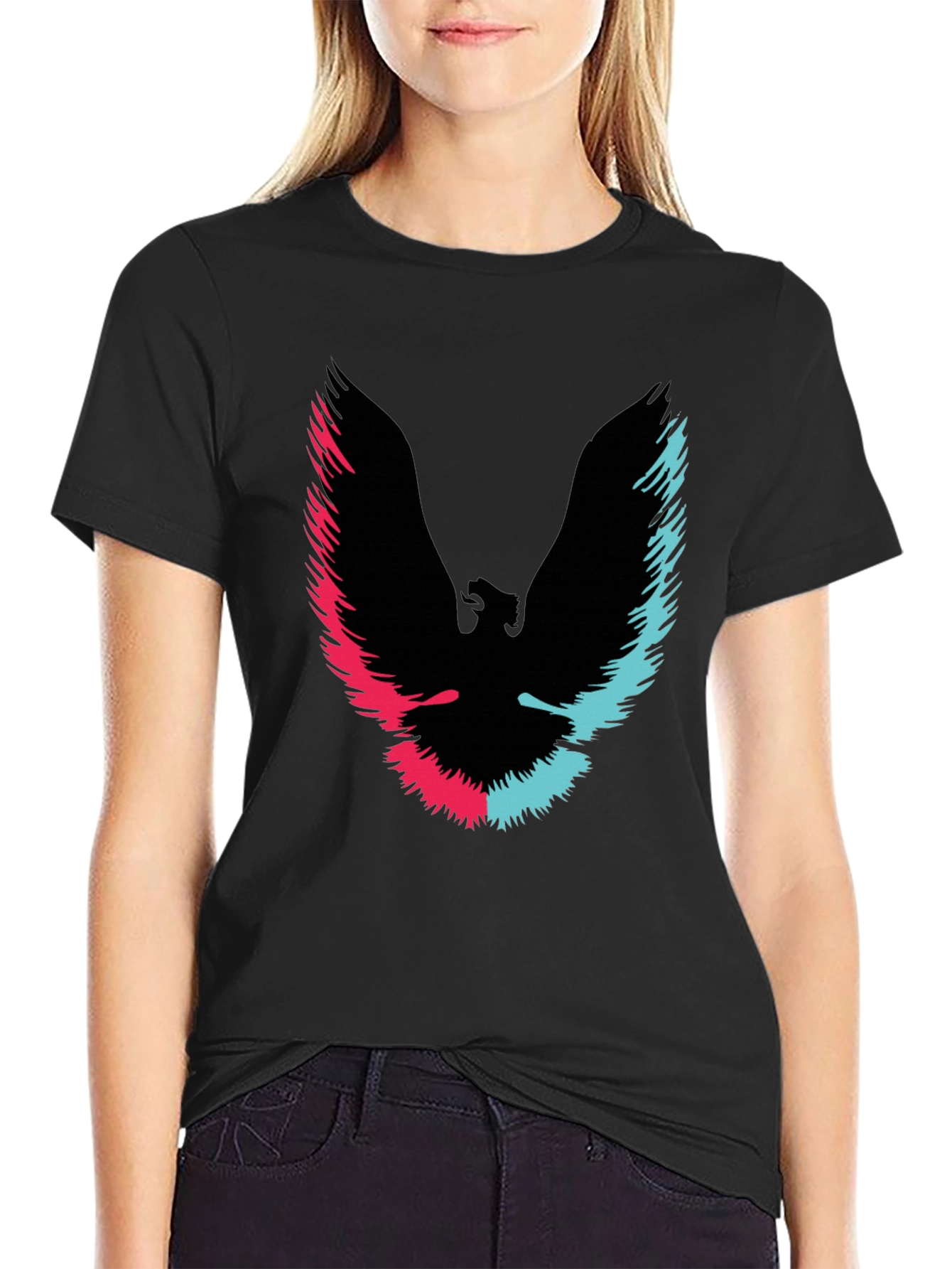 Retro Phoenix Graphic T-Shirt - Black