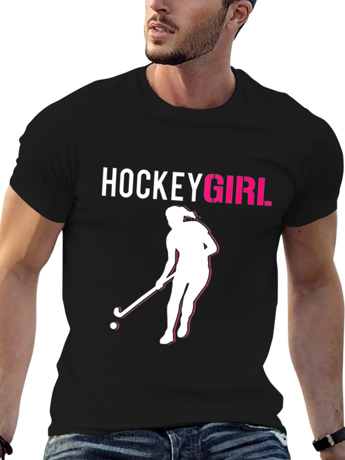 Hockey Girl Graphic Tee - Sporty & Stylish