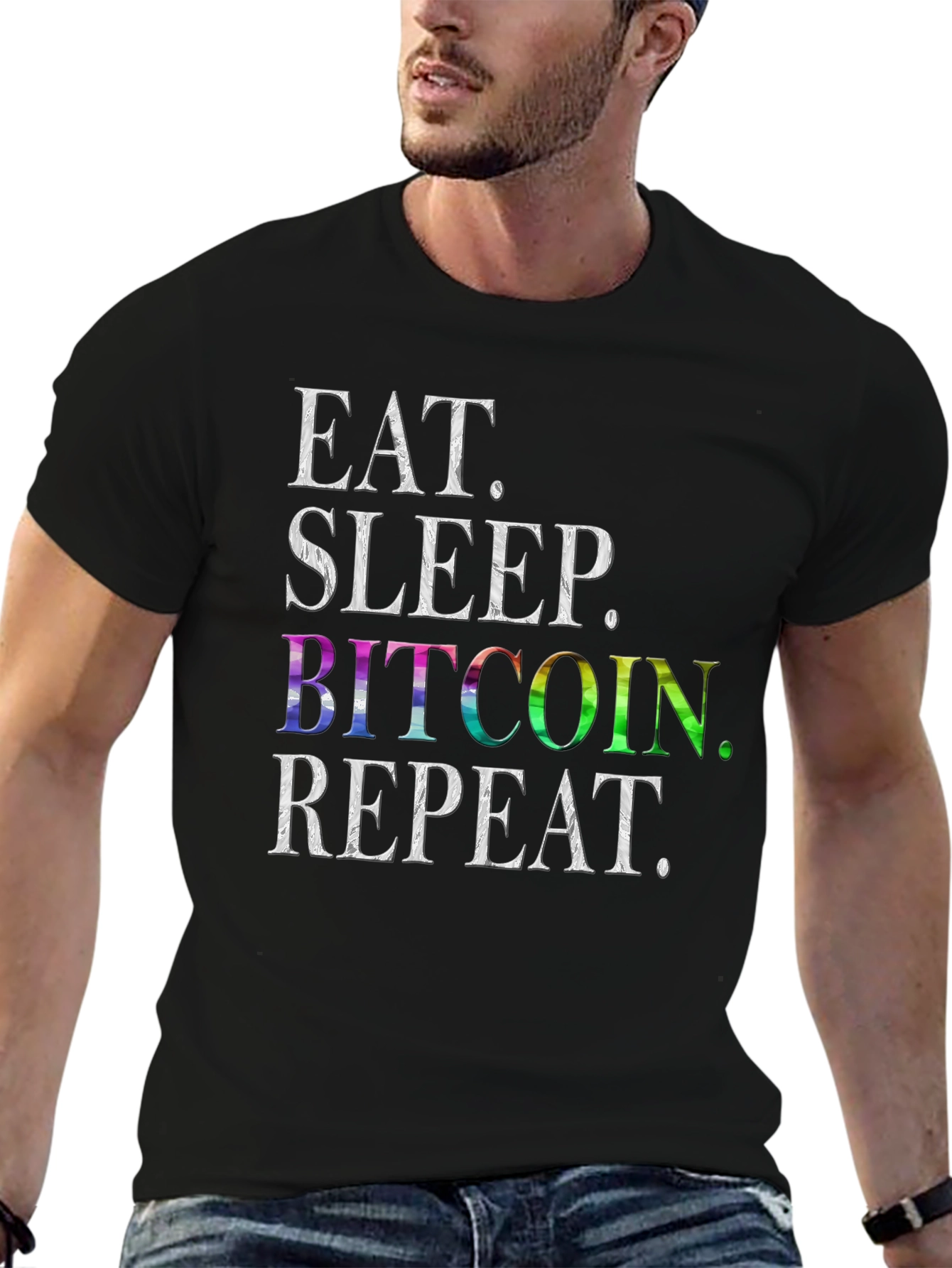 Eat Sleep Bitcoin Repeat Graphic Tee