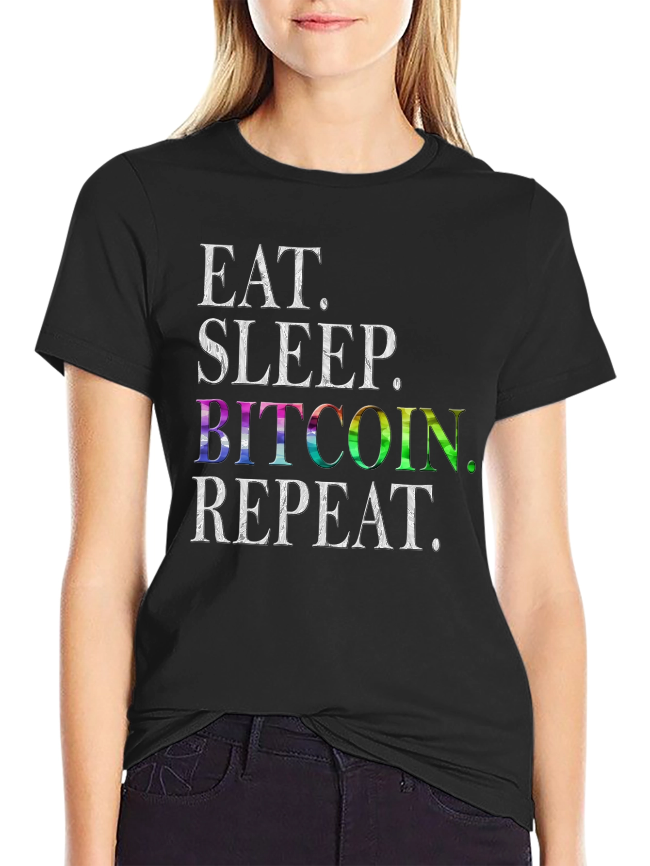 Eat Sleep Bitcoin Repeat Graphic Tee