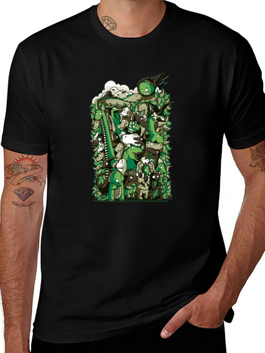 Dinosaur Pileup T-Shirt - Black