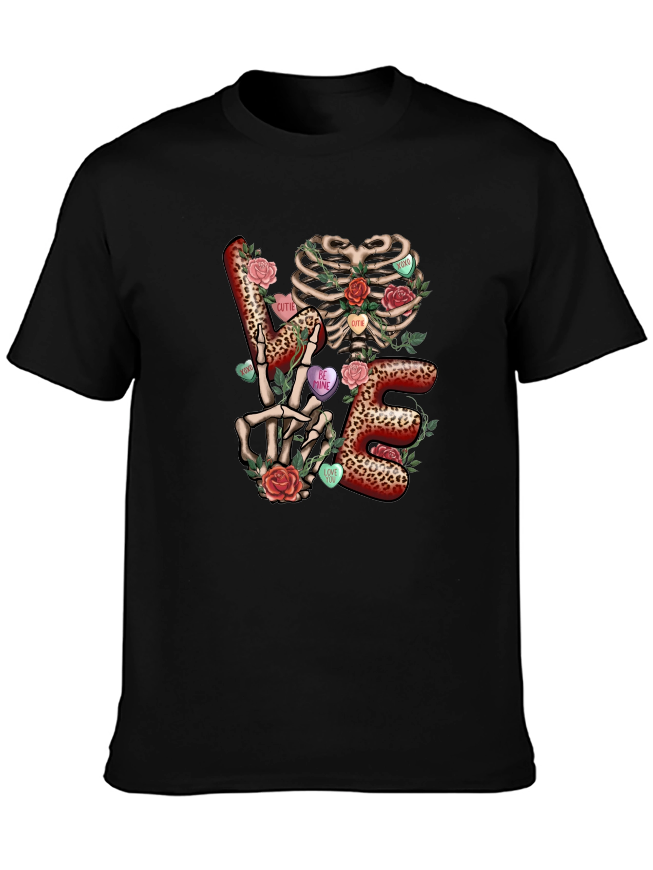 LOVE Skeleton Valentines Day T-Shirt