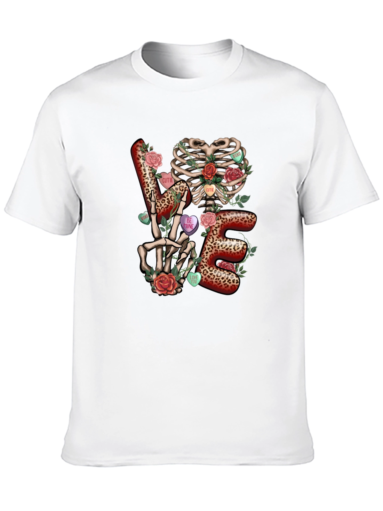 LOVE Skeleton Valentines Day T-Shirt
